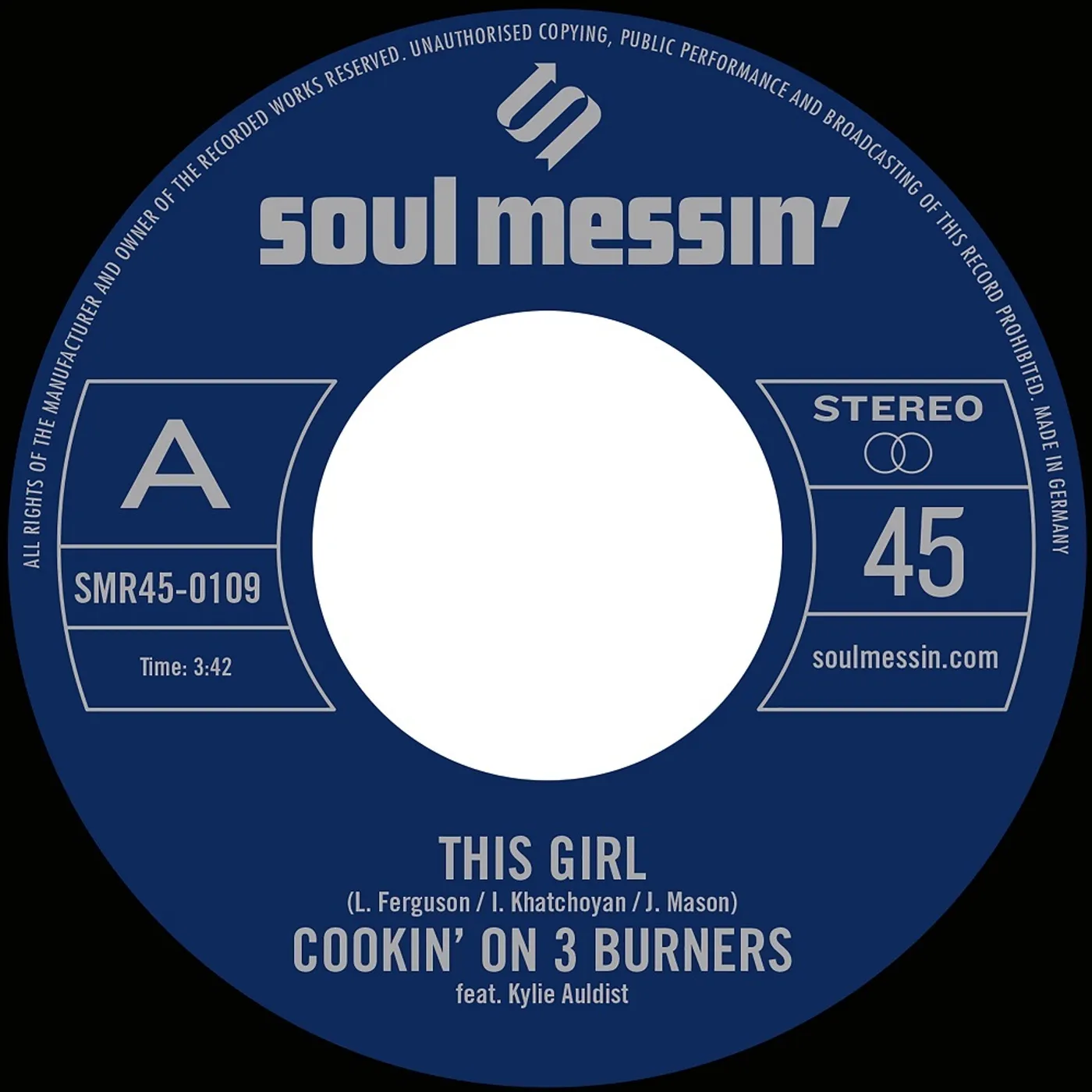 Cookin' On 3 Burners This Girl/Four 'N Twenty Vinyl Record