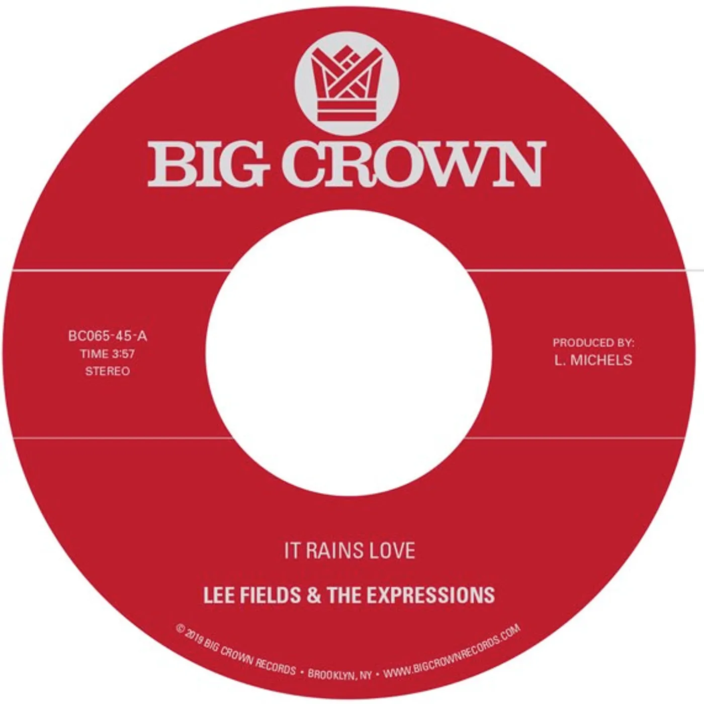 Lee Fields It Rains Love/Will I Get Off Easy Vinyl Record