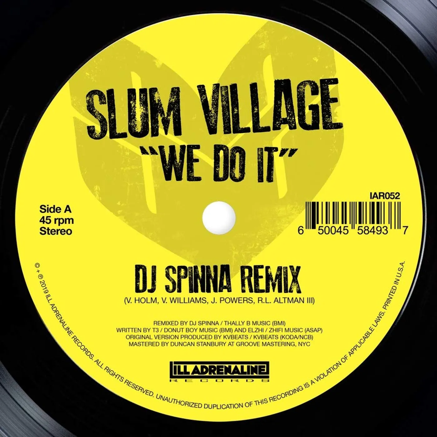 Slum Village We Do It (DJ Spinna Remix) / We Do It (Jazz Spastiks Remix) Vinyl Record
