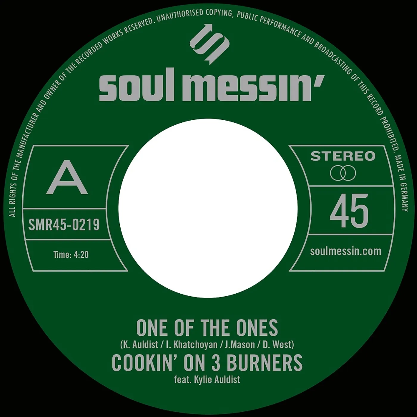 Cookin' On 3 Burners One Of The Ones/Force Of Nature Vinyl Record