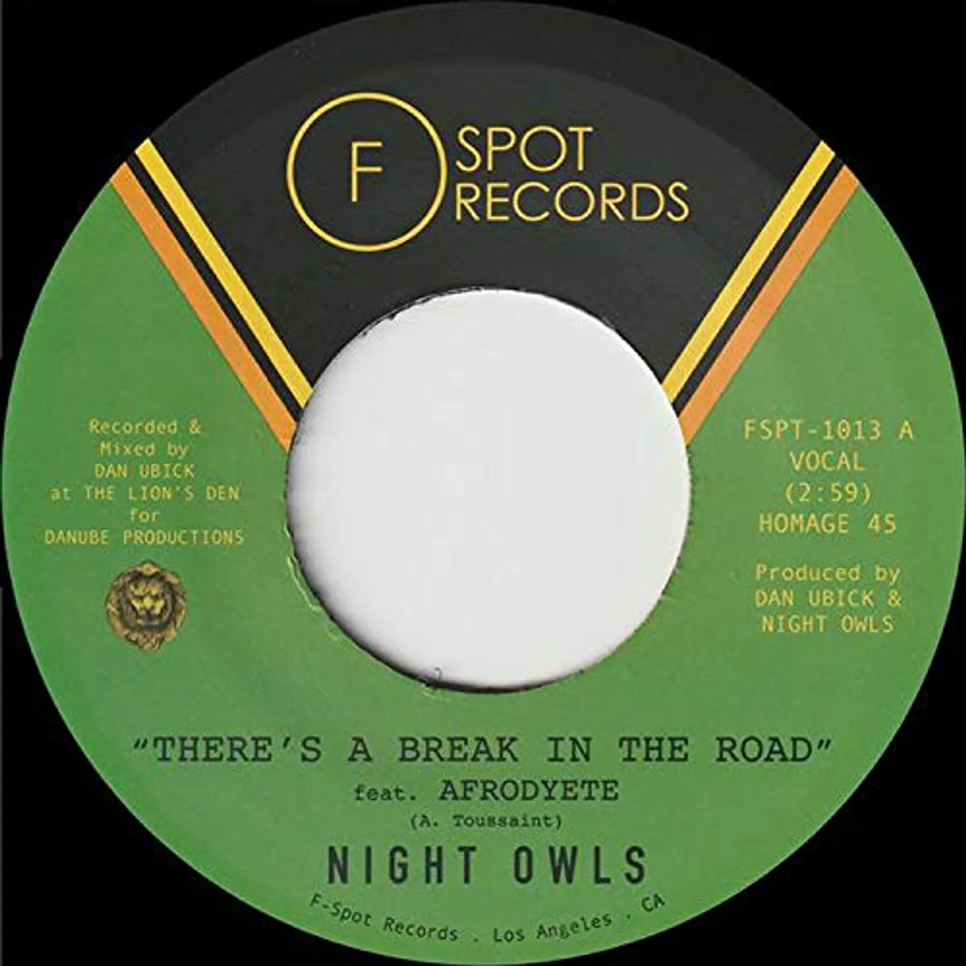 Night Owls There's A Break In The Road/Inner City Blues Vinyl Record
