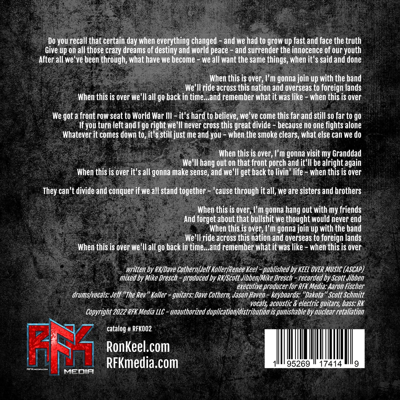 Ron Keel When This Is Over CD