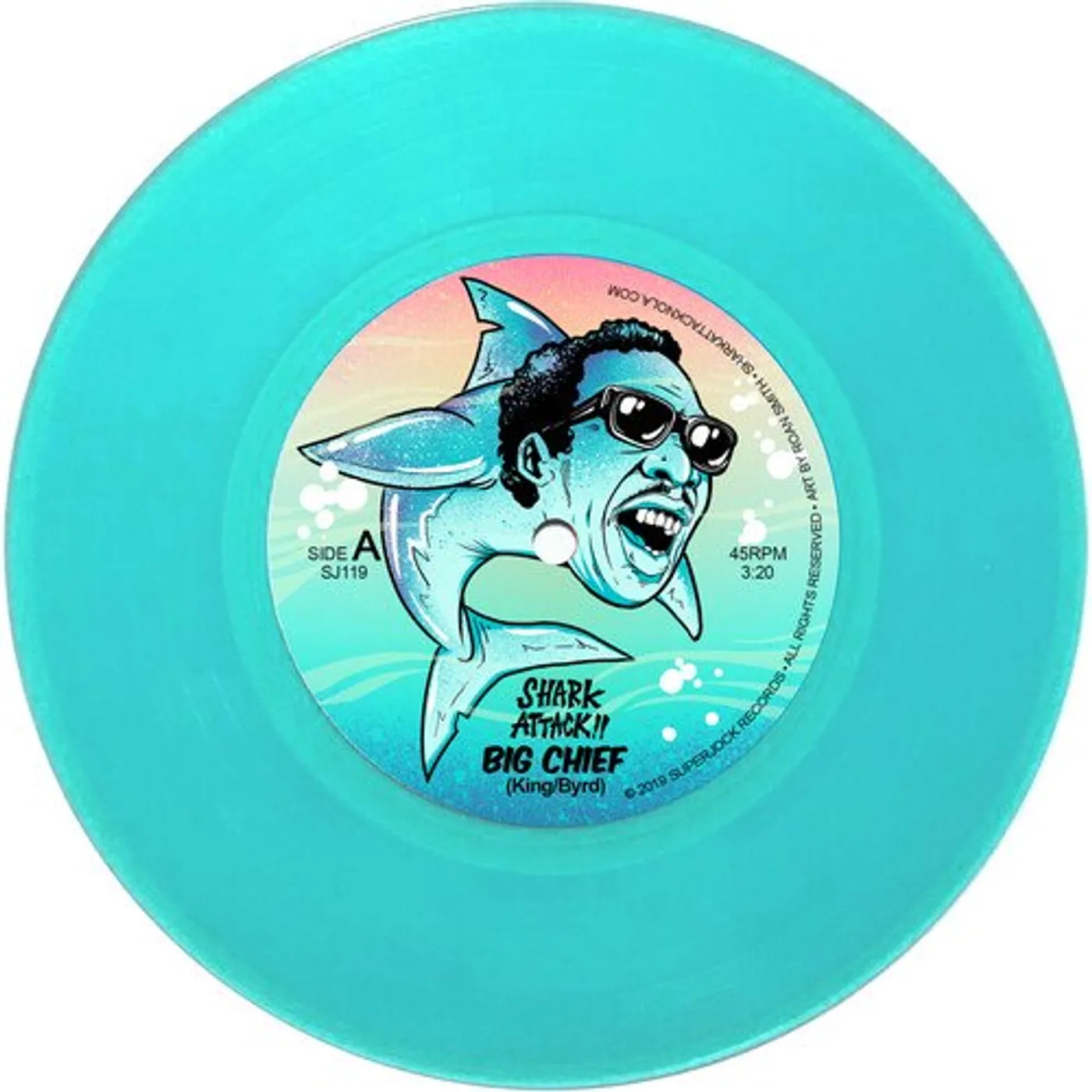 Shark Attack!! Big Chief / Bamboula (Aqua Blue Vinyl) Vinyl Record