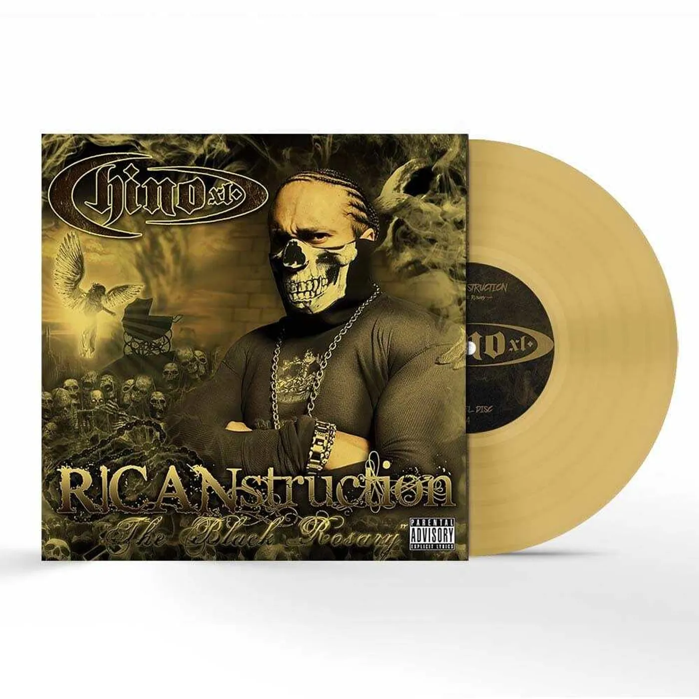 Chino XL RICANSTRUCTION: THE BLACK ROSARY (GOLD VINYL/2LP) Vinyl Record