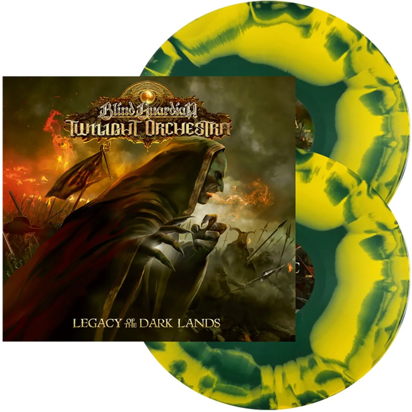 Blind Guardian Twilight Orchestra LEGACY OF THE DARK LANDS (INKSPOT) (YELLOW/GREEN VINYL) Vinyl Record