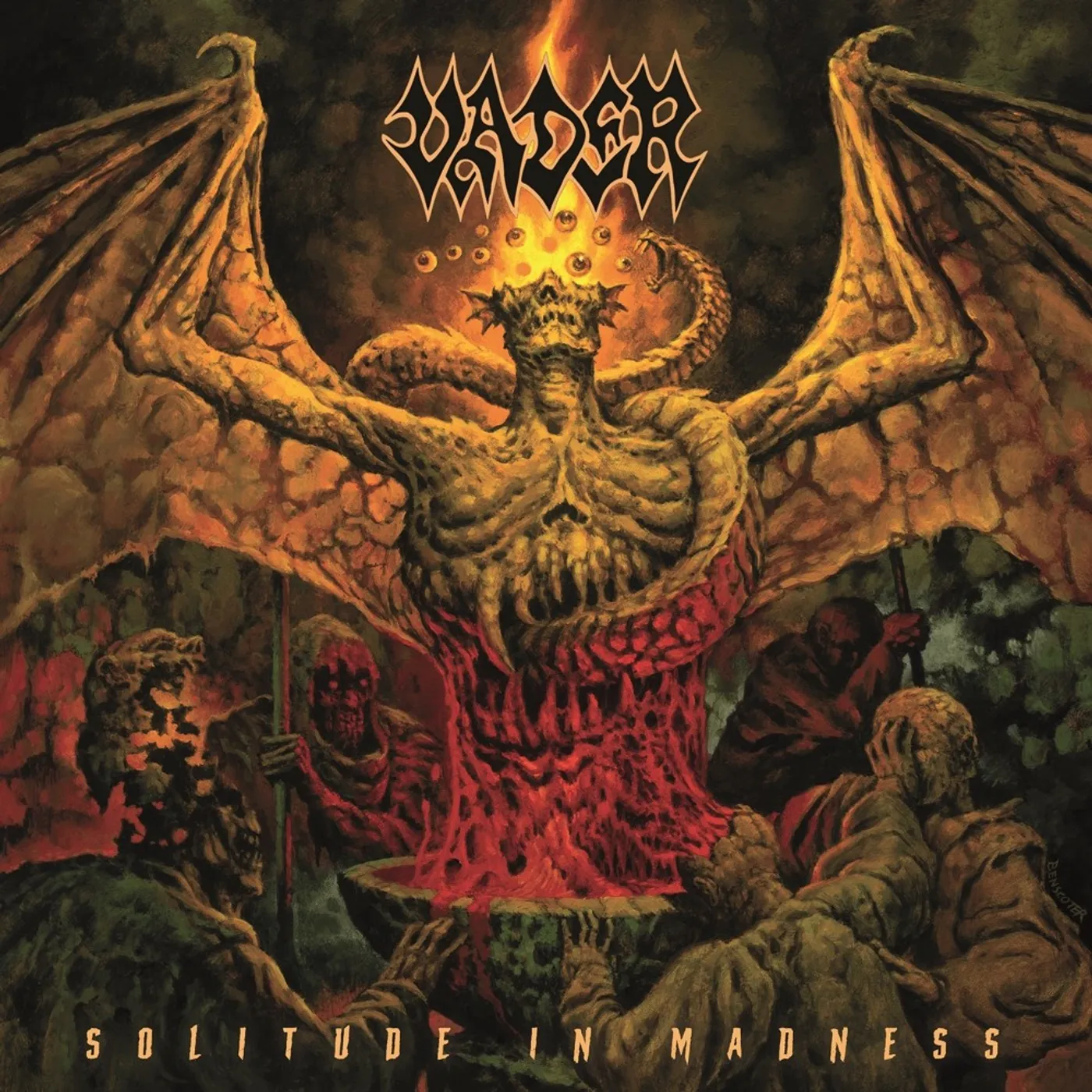 Vader SOLITUDE IN MADNESS (MUSTARD VINYL) Vinyl Record