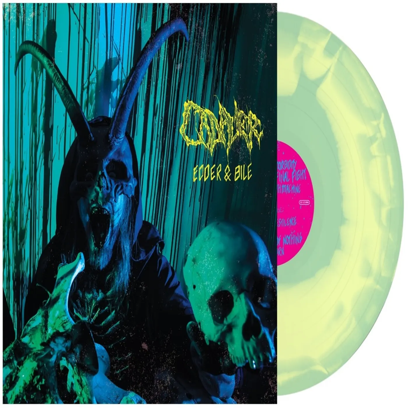 Cadaver Edder & Bile (Mint Green / Yellow Swirl Vinyl Record