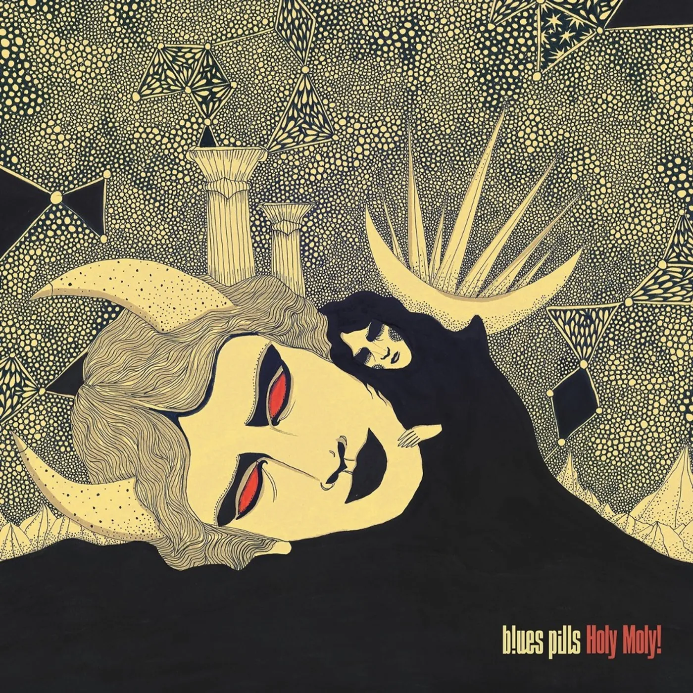 Blues Pills HOLY MOLEY! (MUSTARD WITH BLACK SWIRL COLORED VINYL/LIMITED) Vinyl Record