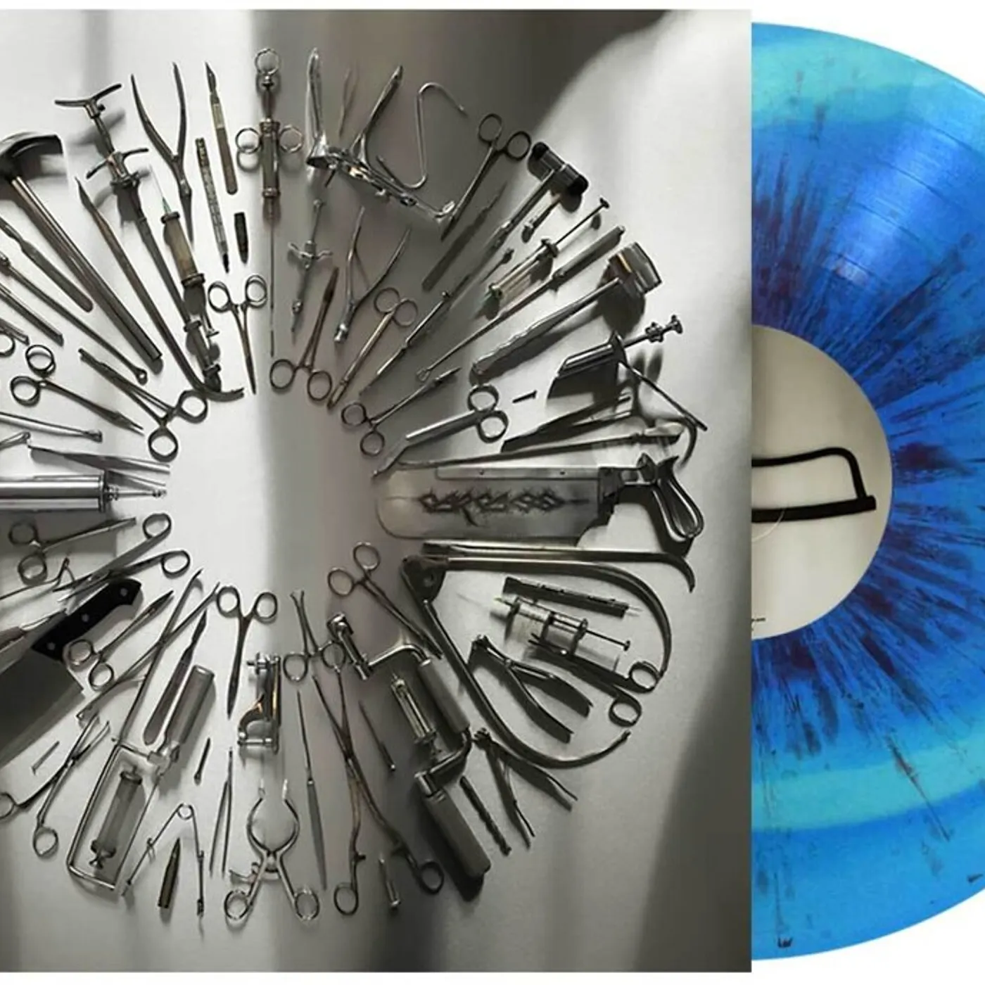 Carcass SURGICAL STEEL (BLUE SWIRL W/ RED SPLATTER VINYL) Vinyl Record