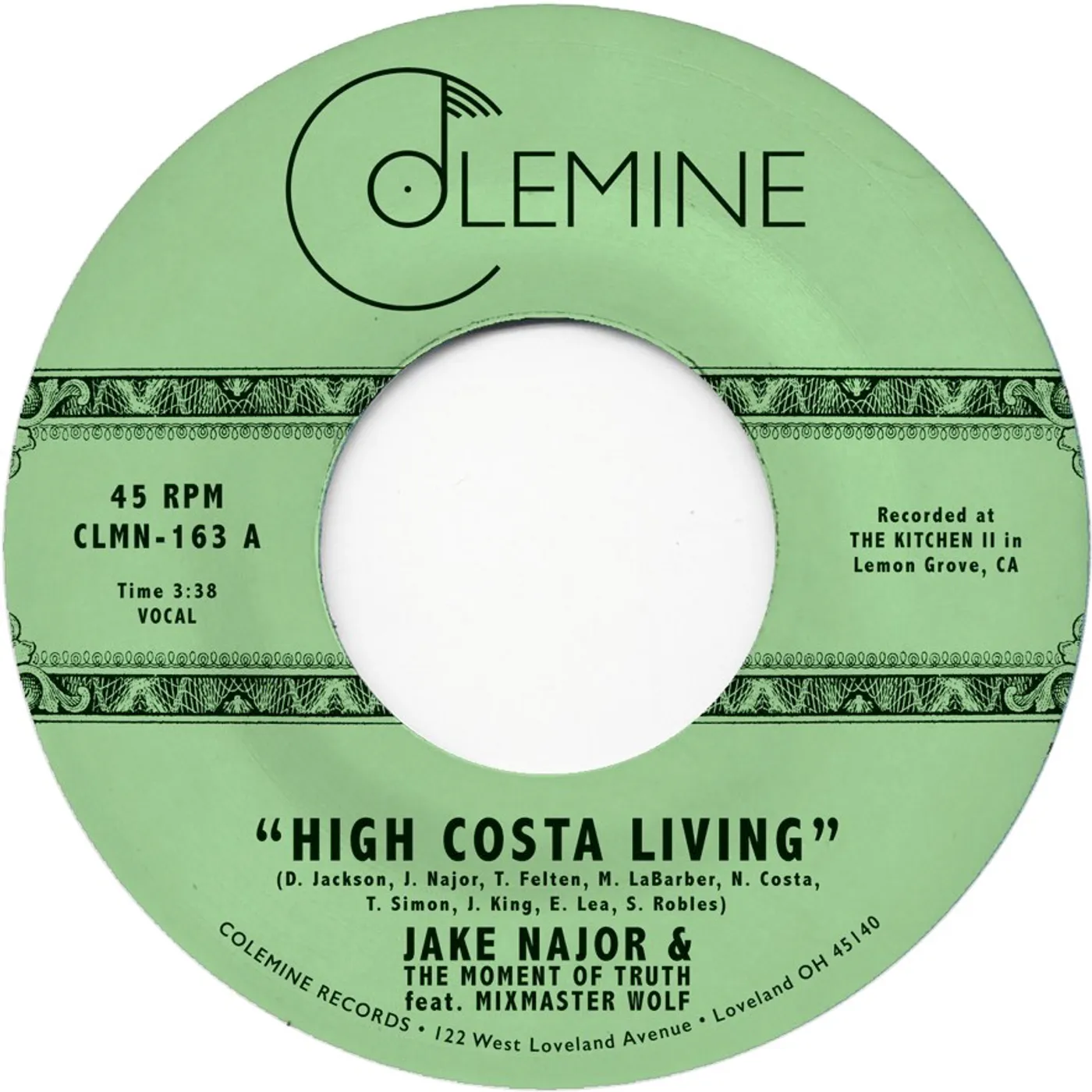 Jake Najor and the Moment of Truth High Costa Living/Grab A Soda Vinyl Record