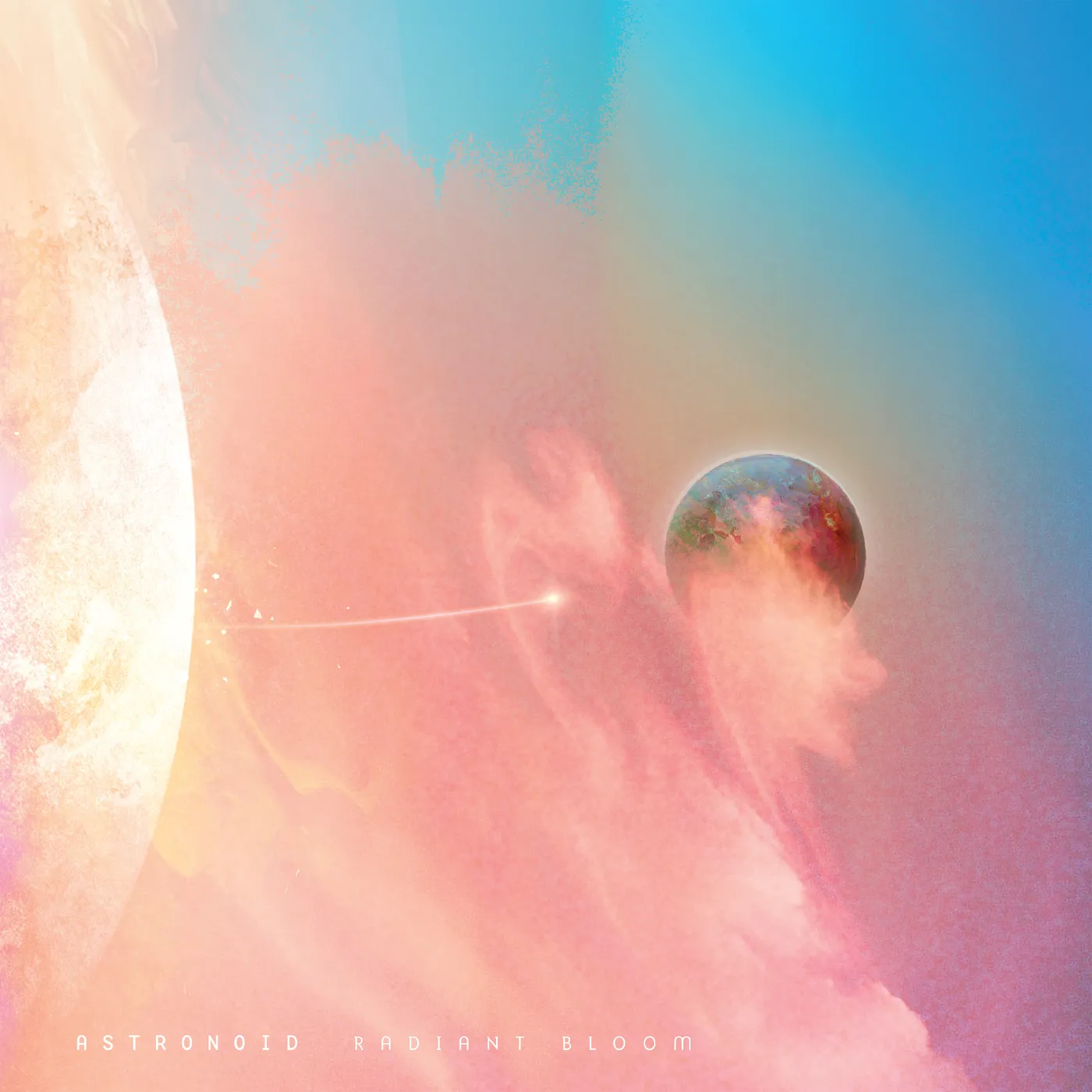 Astronoid Radiant Bloom   Purple With Peach Marble Vinyl Record