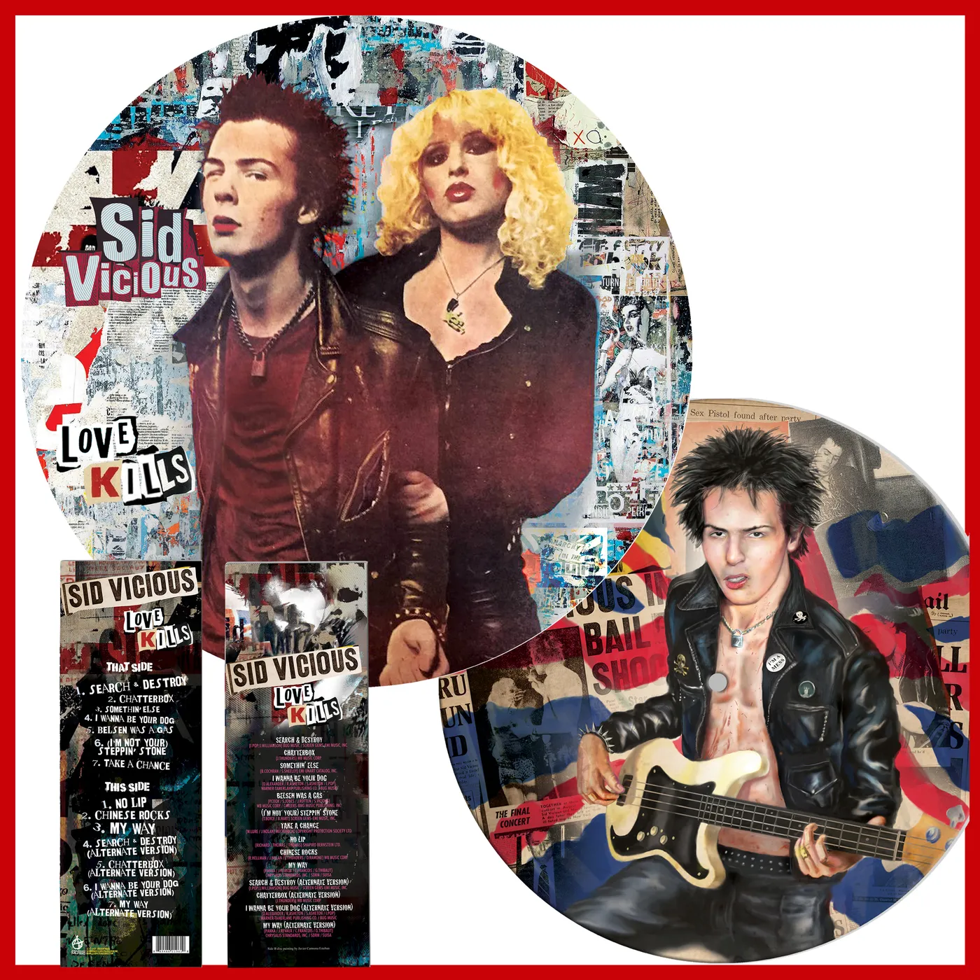 Sid Vicious LOVE KILLS (PICTURE DISC) Vinyl Record