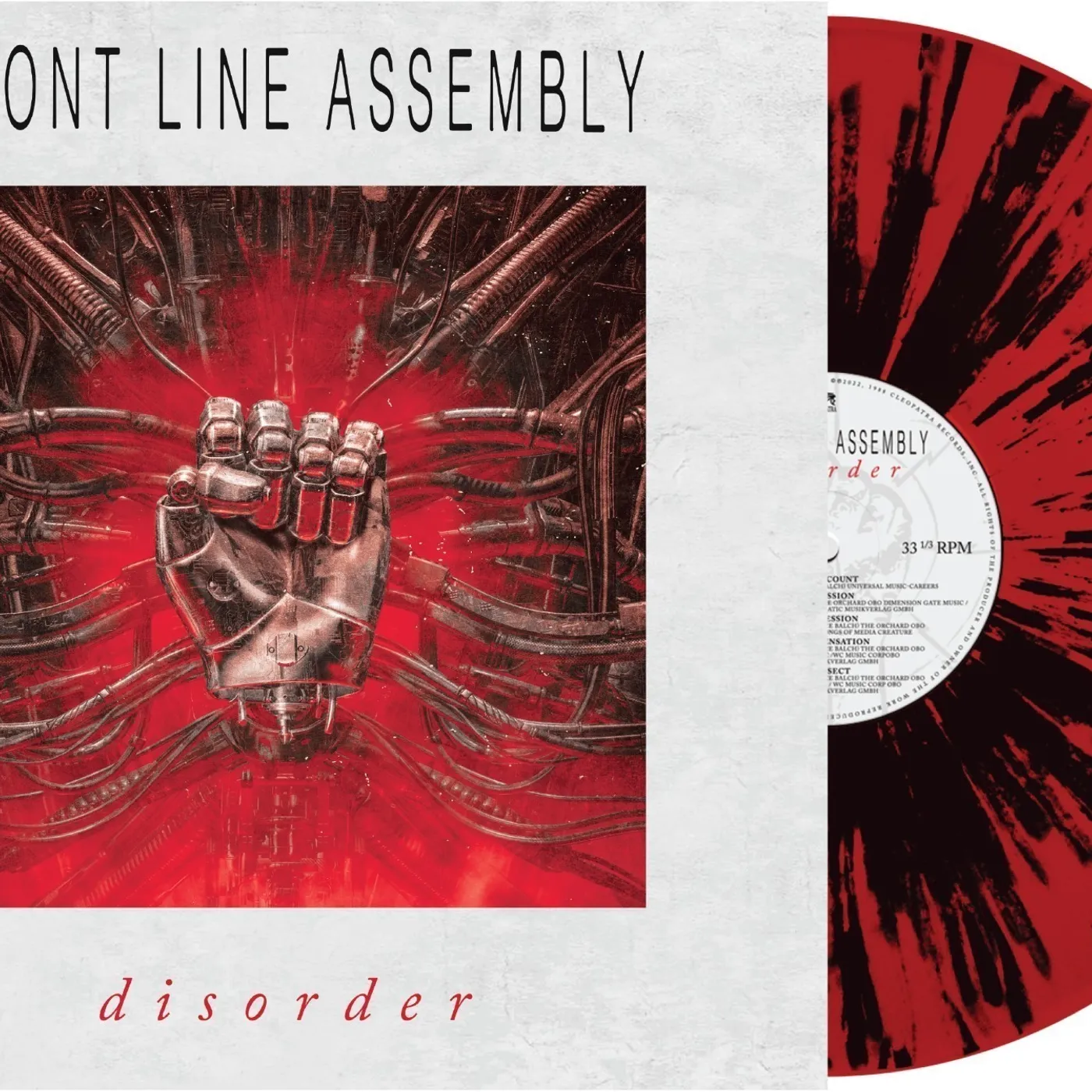 Front Line Assembly DISORDER (RED & BLACK SPLATTER VINYL) Vinyl Record