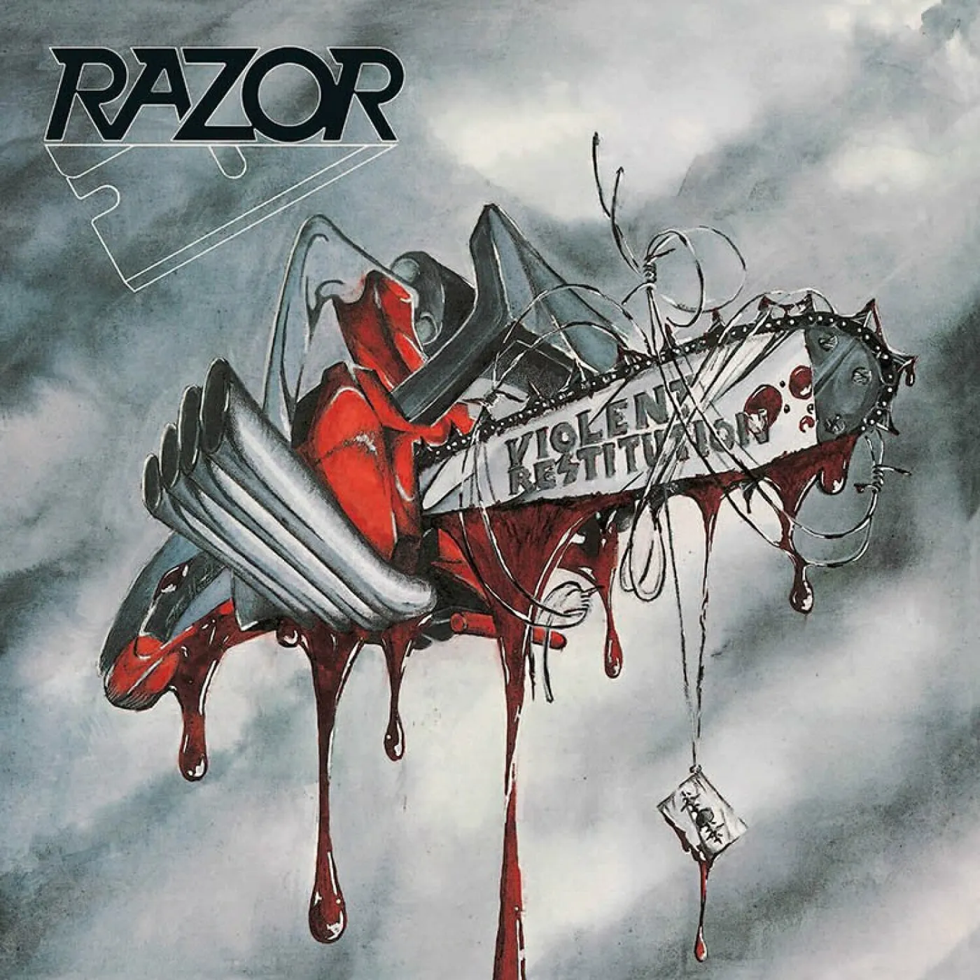 Razor Violent Restitution   Splatter Vinyl Record