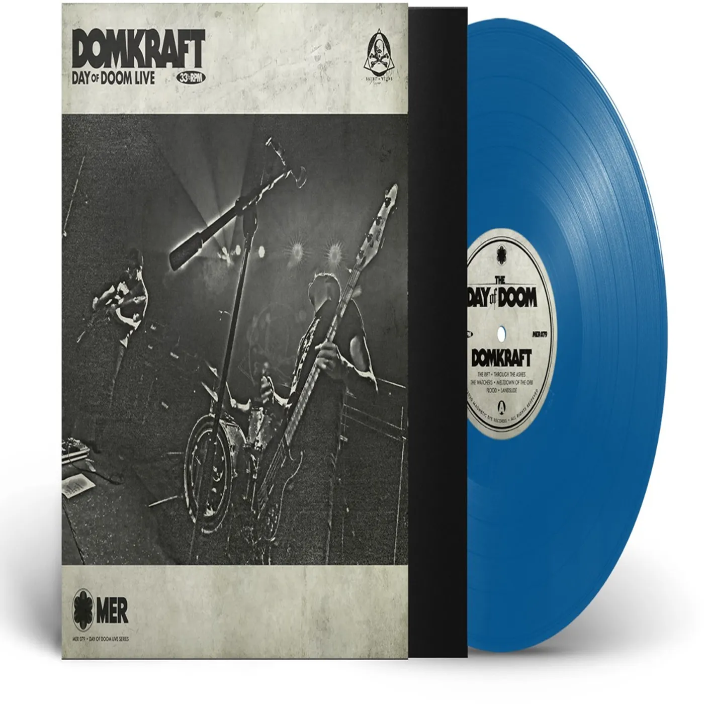 Domkraft DAY OF DOOM LIVE (OCEAN BLUE VINYL) Vinyl Record