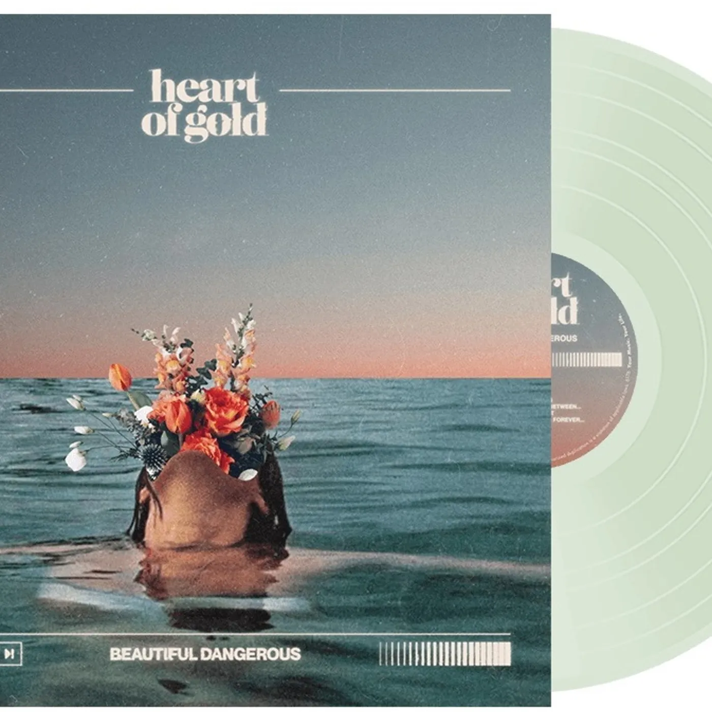 Heart Of Gold Beautiful Dangerous   Coke Bottle Green Vinyl Record
