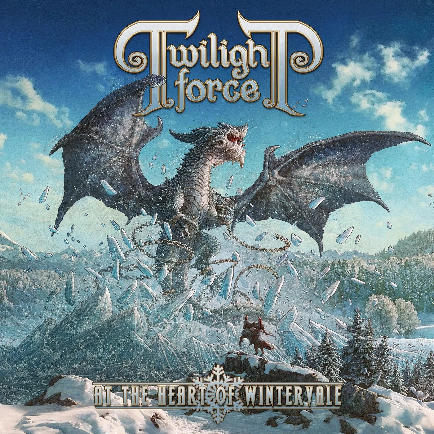 Twilight Force At The Heart Of Wintervale   Ice Blue Vinyl Record
