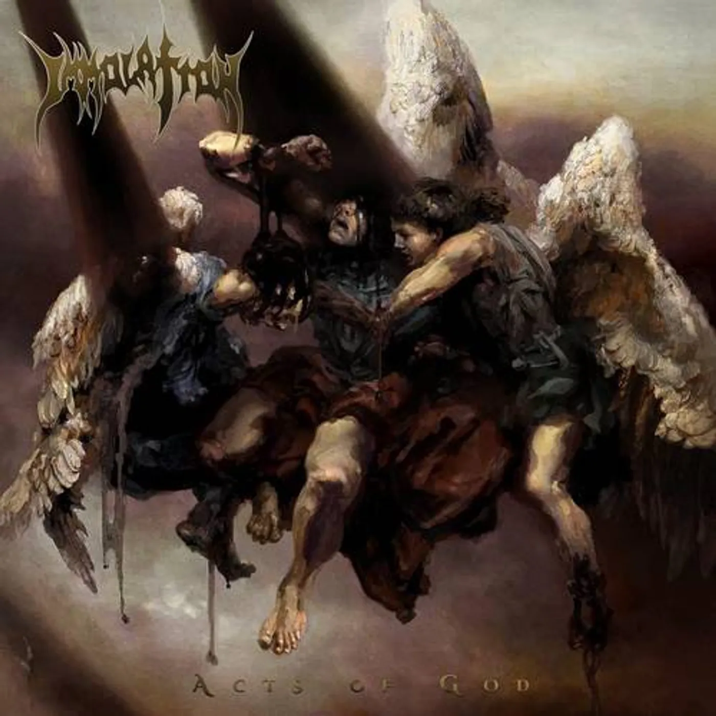 Immolation Acts Of God (Bone & Beer W/ Violet Splat) vinyl record