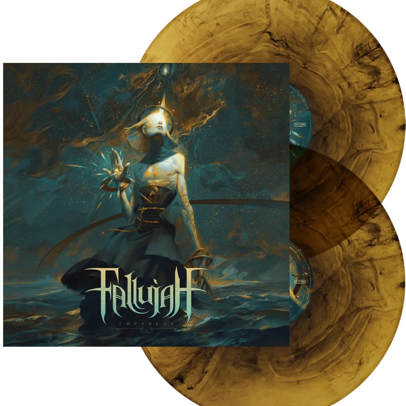 Fallujah Empyrean   Gold & Black Galaxy Vinyl Record