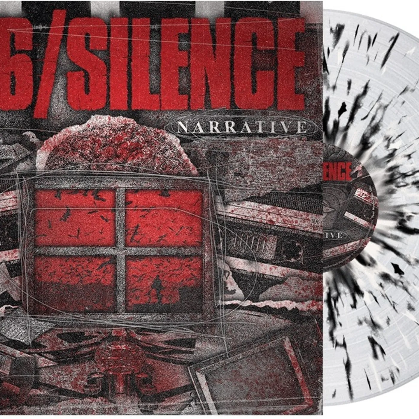 156/Silence Narrative (clear with black & bone splatter) vinyl record