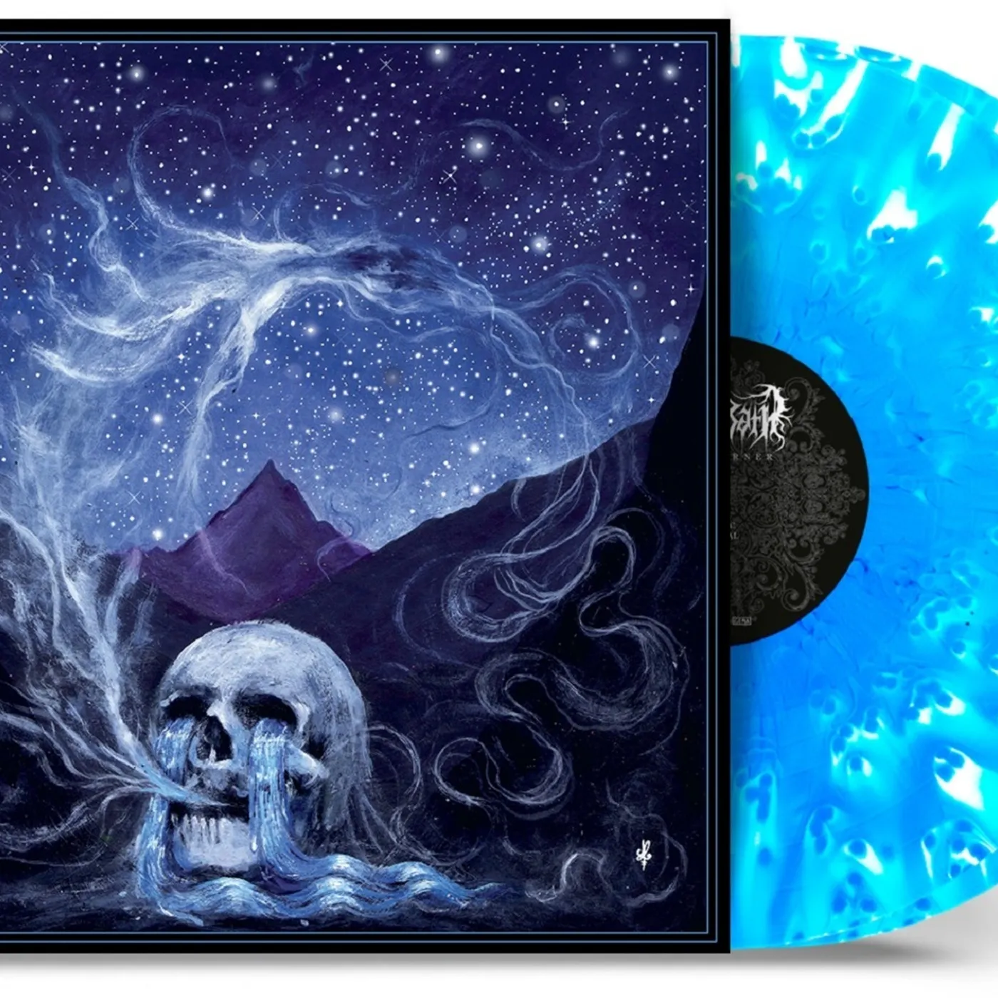 Ghost Bath Starmourner   Blue W/ White Cloud Vinyl Record
