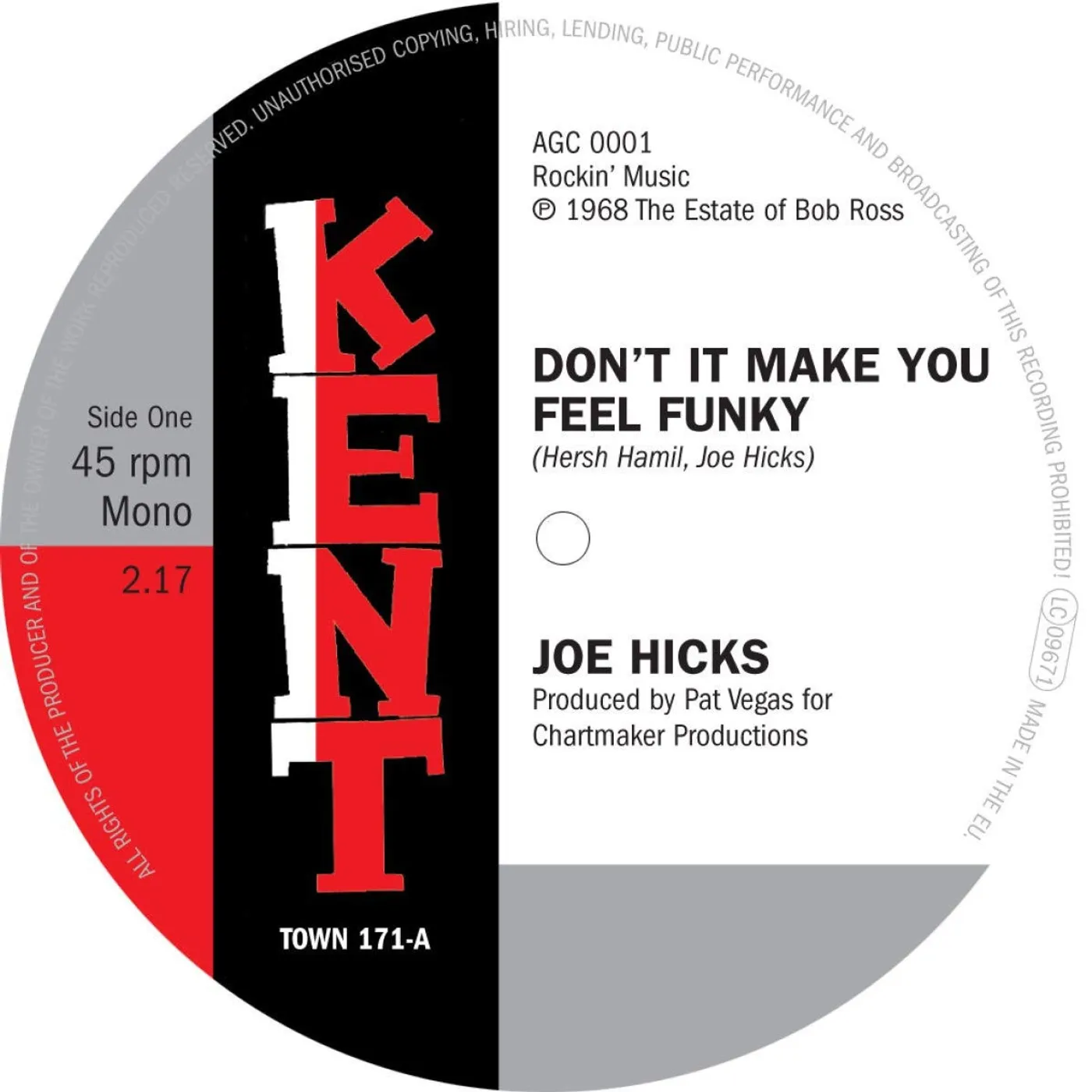 Joe Hicks Don't It Make You Feel Funky/I Gotta Be Free Vinyl Record