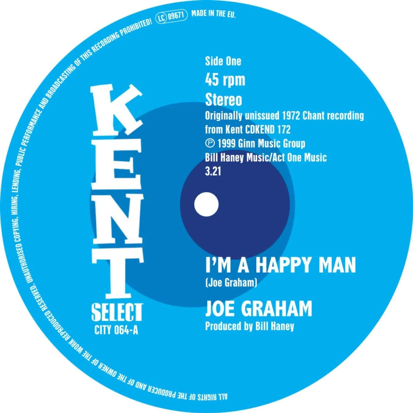 Joe Graham / Bill Brandon I'M A HAPPY MAN / WHATEVER I AM I'M YOURS Vinyl Record