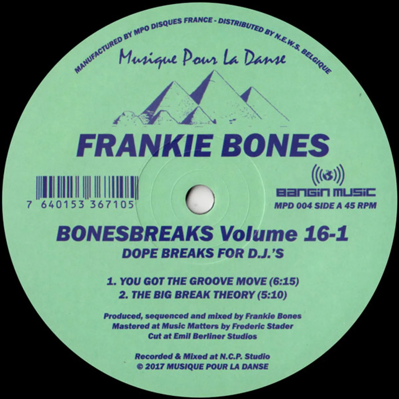 Frankie Bones Bonesbreaks Vol.16 Part 1 Vinyl Record