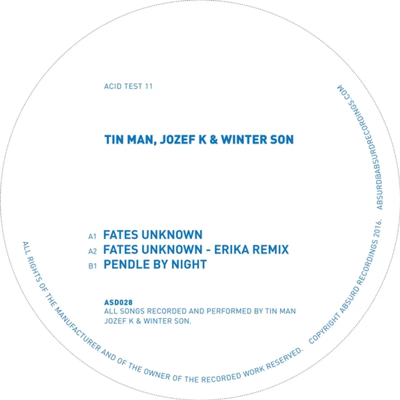 Tin Man Acid Test 11 Vinyl Record
