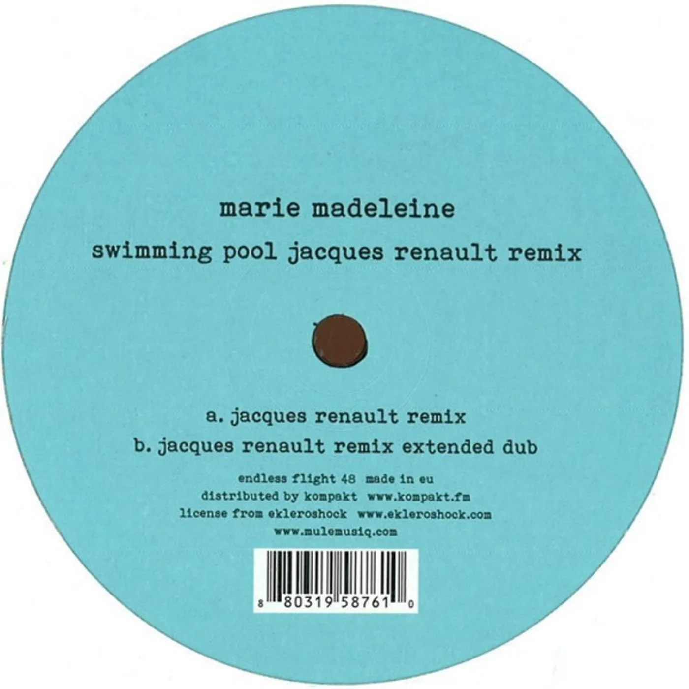 Marie Madeleine SWIMMING POOL JACQUES RENAULT REMIX Vinyl Record