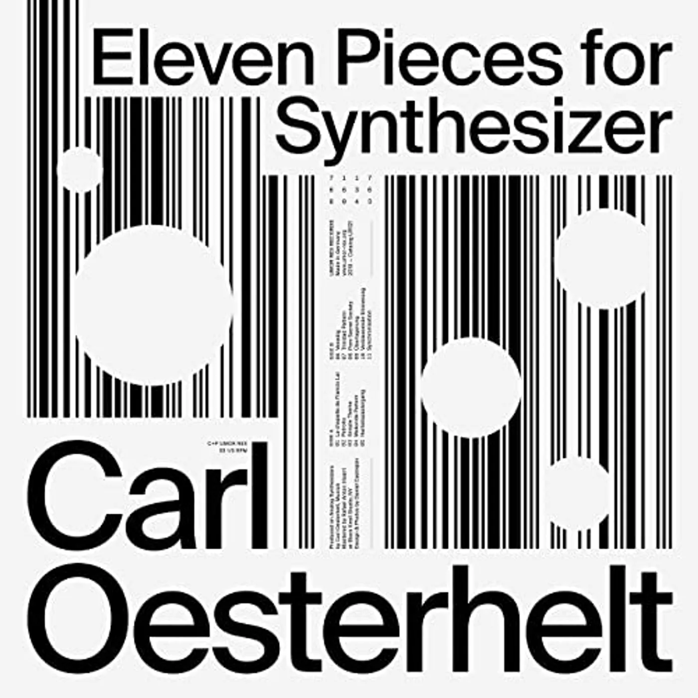 Carl Oesterhelt Eleven Pieces for Synthesizer Vinyl Record