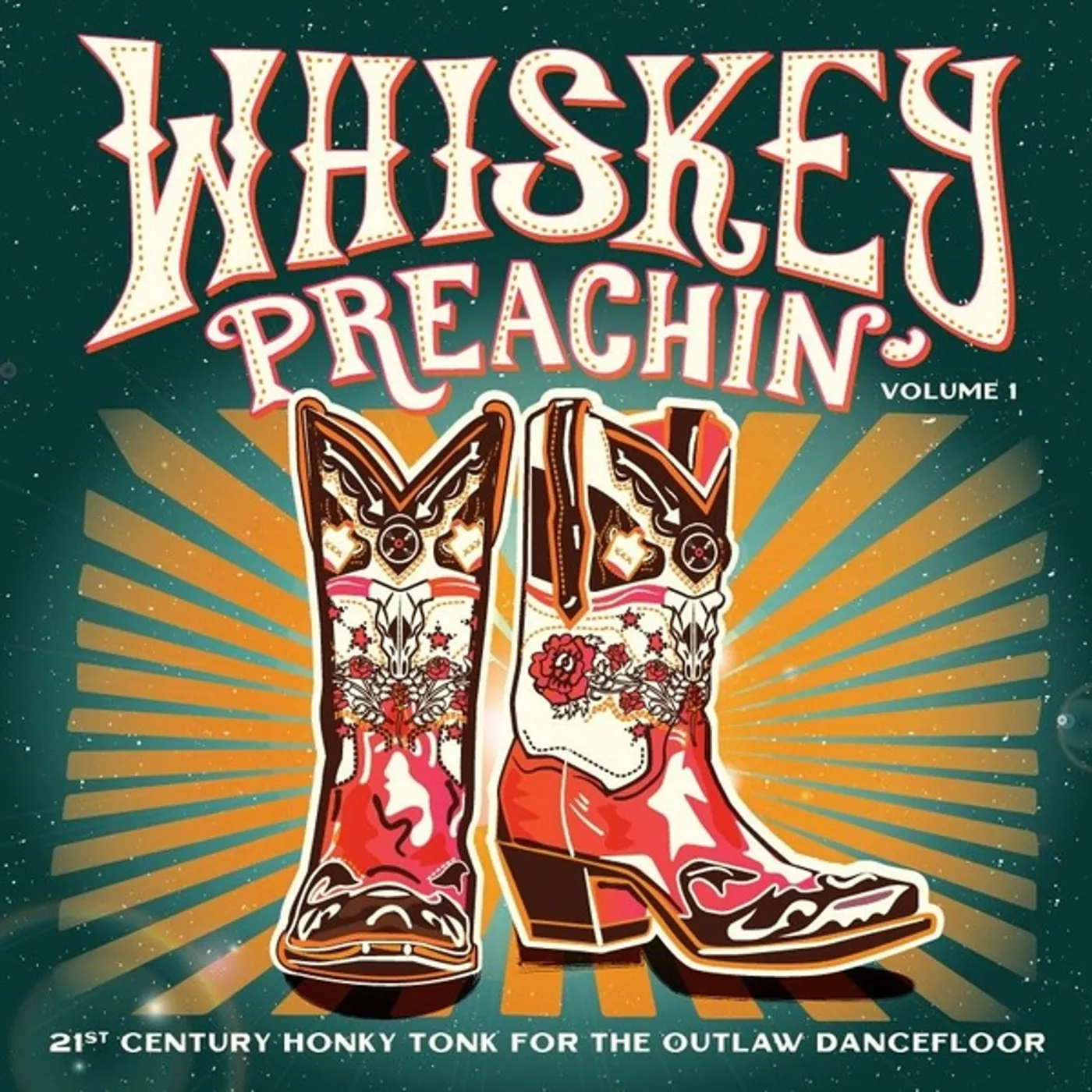 Various Artists Whiskey Preachin' Volume 1: 21st Century Honky Tonk for the Outlaw Dancefloor Vinyl Record
