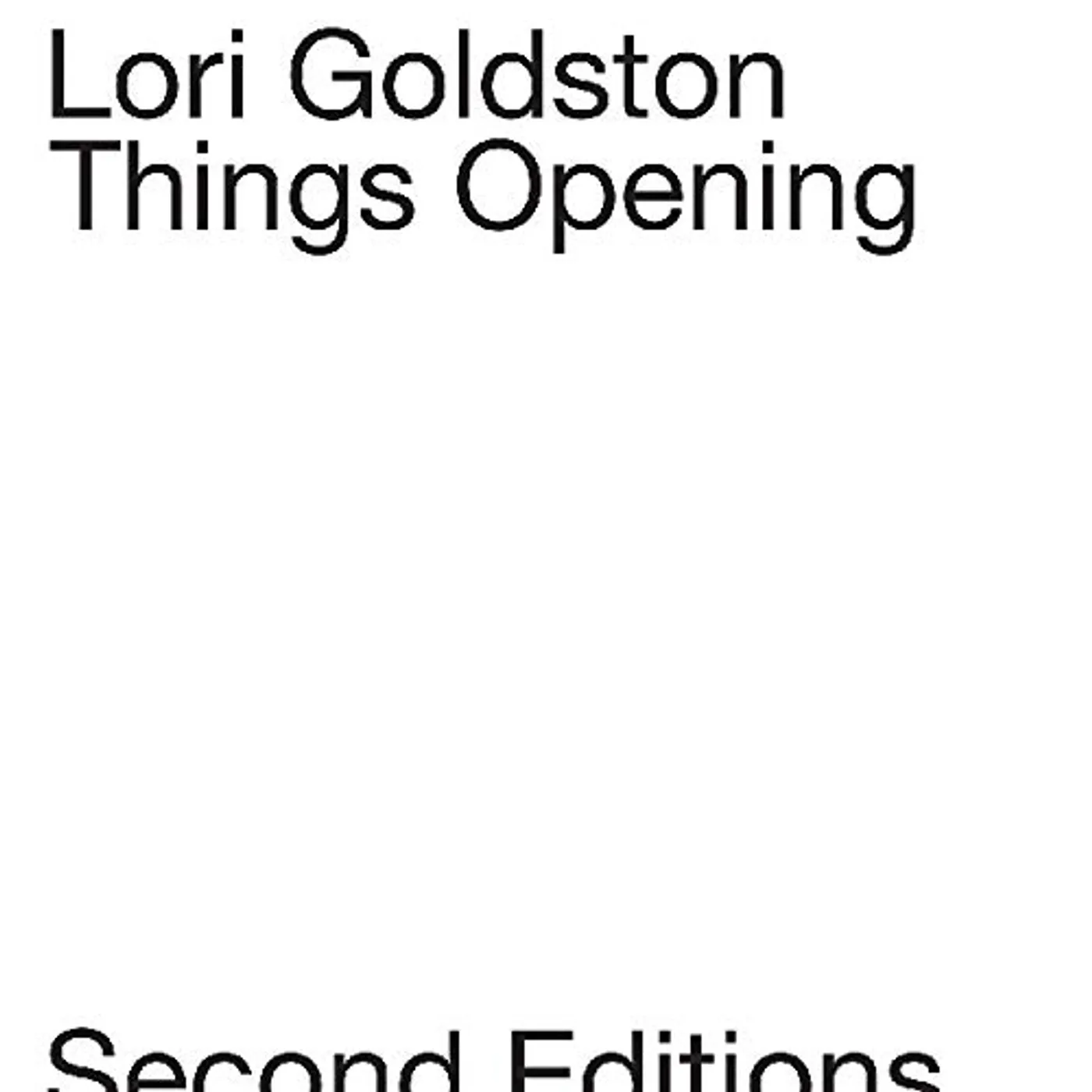 Lori Goldston Things Opening Vinyl Record