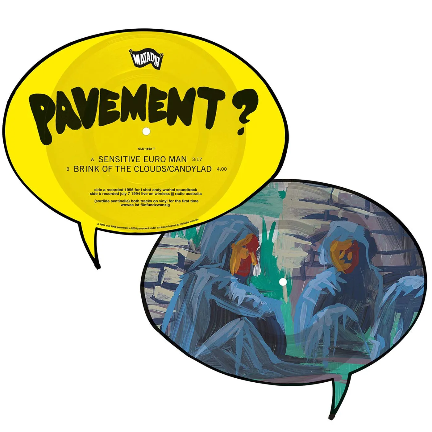 Pavement SENSITIVE EURO MAN / BRINK OF THE CLOUDS/CANDYLAD Vinyl Record
