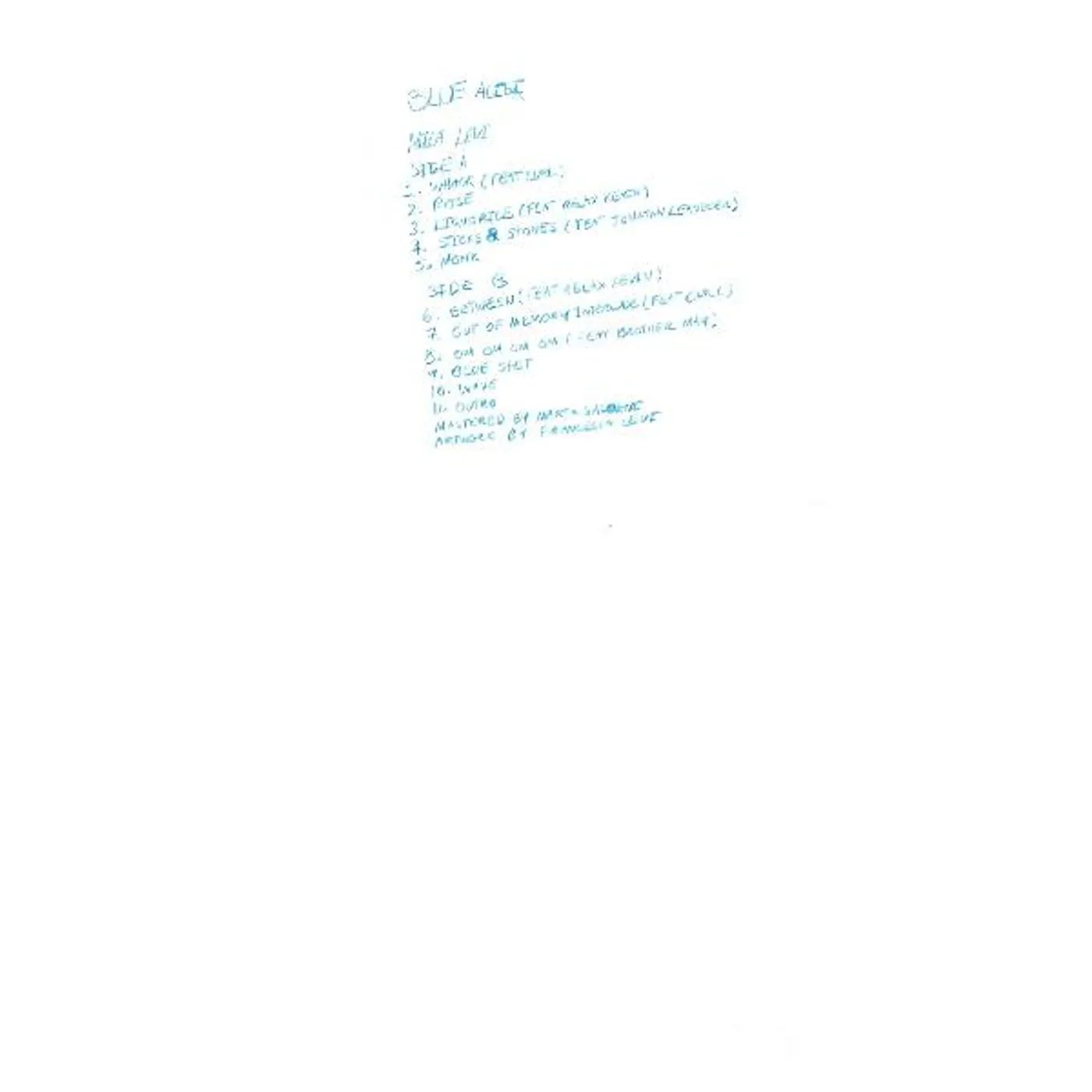 Mica Levi Blue Alibi Vinyl Record