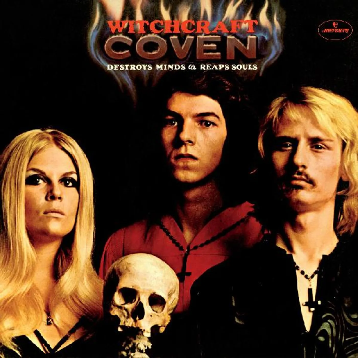 Coven WITCHCRAFT DESTROYS MINDS AND REAPS SOULS (LIMITED FIRE AND BRIMSTONE VINYL EDITION) Vinyl Record