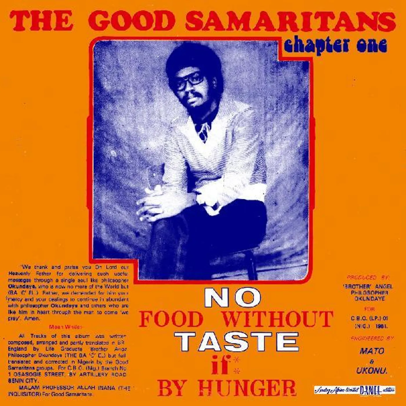 The Good Samaritans No Food Without Taste If By Hunger (Anal Vinyl Record