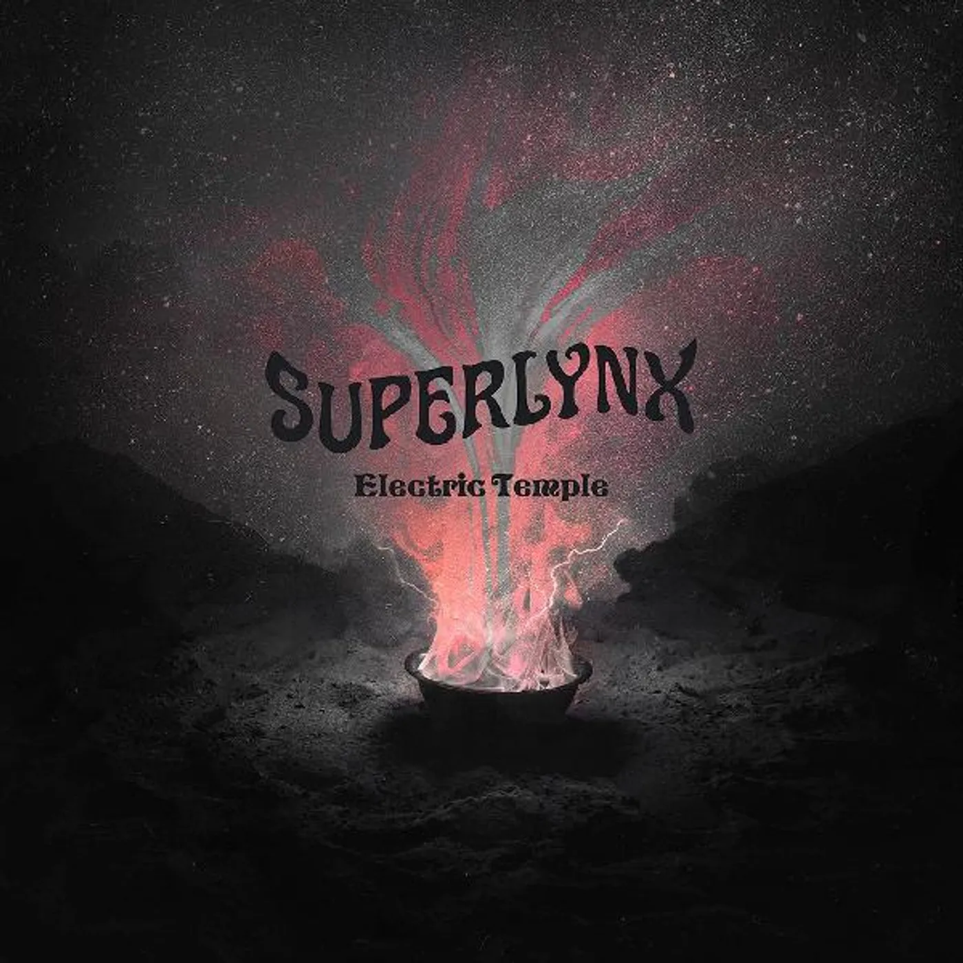 Superlynx Electric Temple  Black With White Spatter Vinyl Vinyl Record