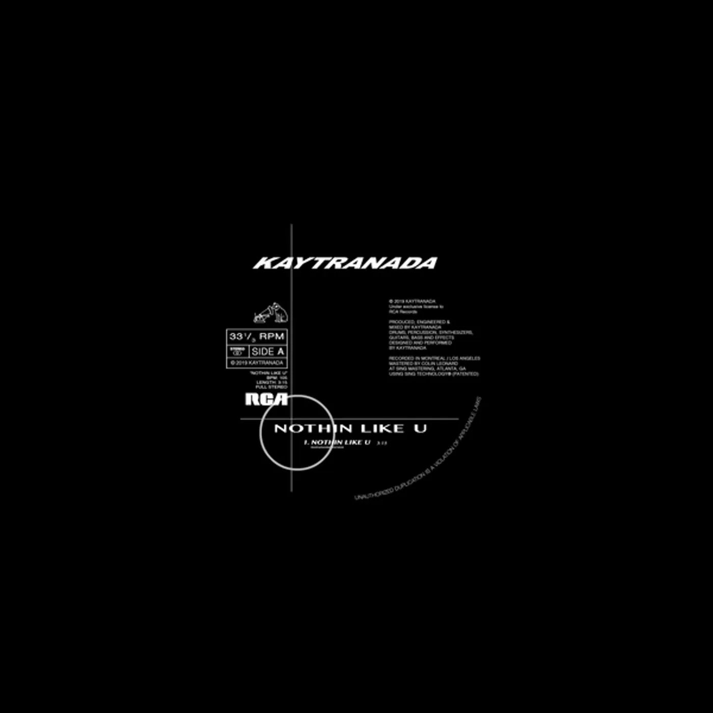 KAYTRANADA NOTHIN LIKE U / CHANCES (150G VINYL/ DL) Vinyl Record
