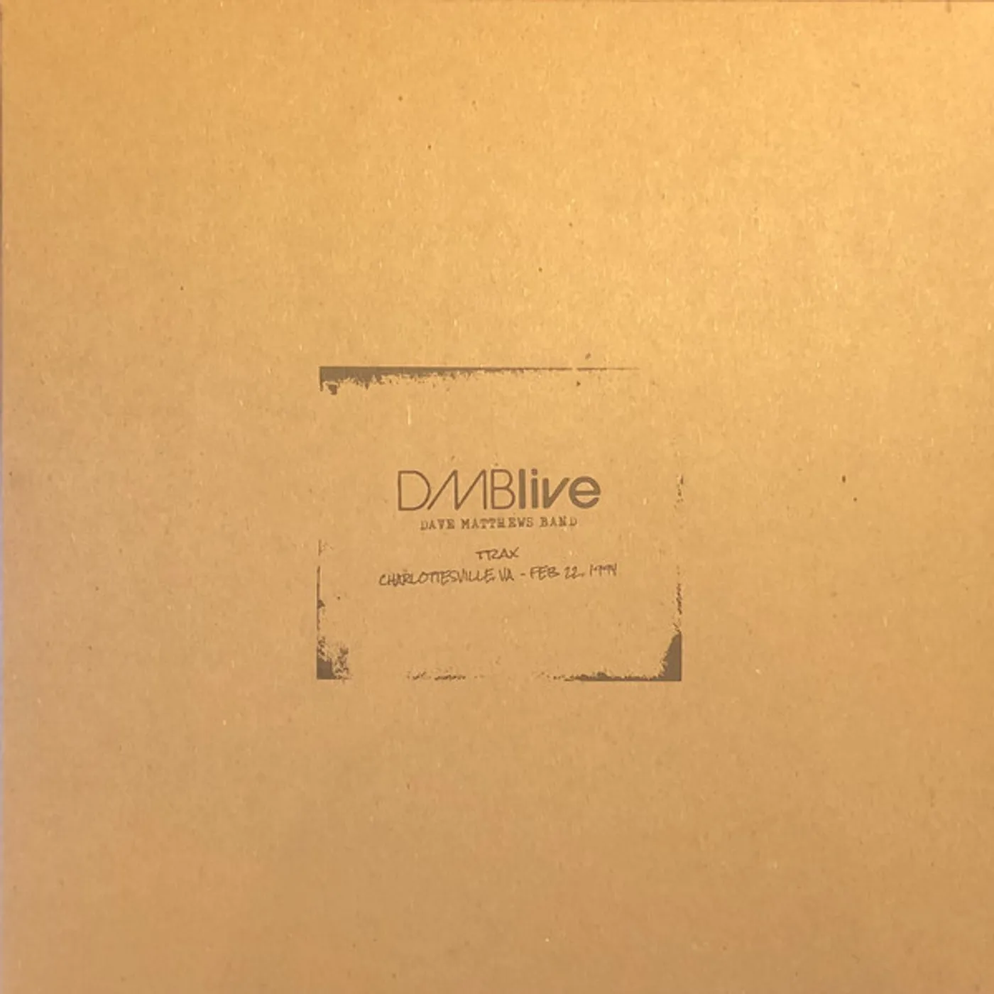 Dave Matthews Band Live Trax Charlottesville, VA 2/22/94 Vinyl Record
