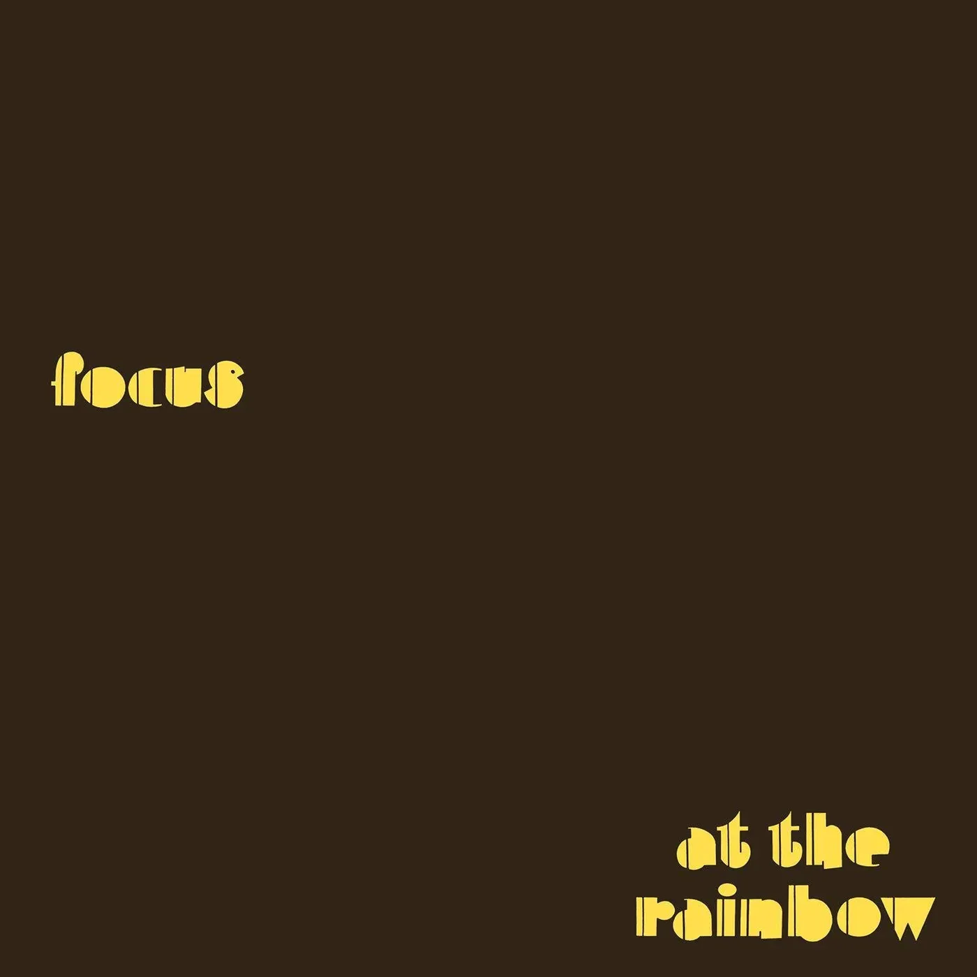 Focus At the rainbow  lp Vinyl Record