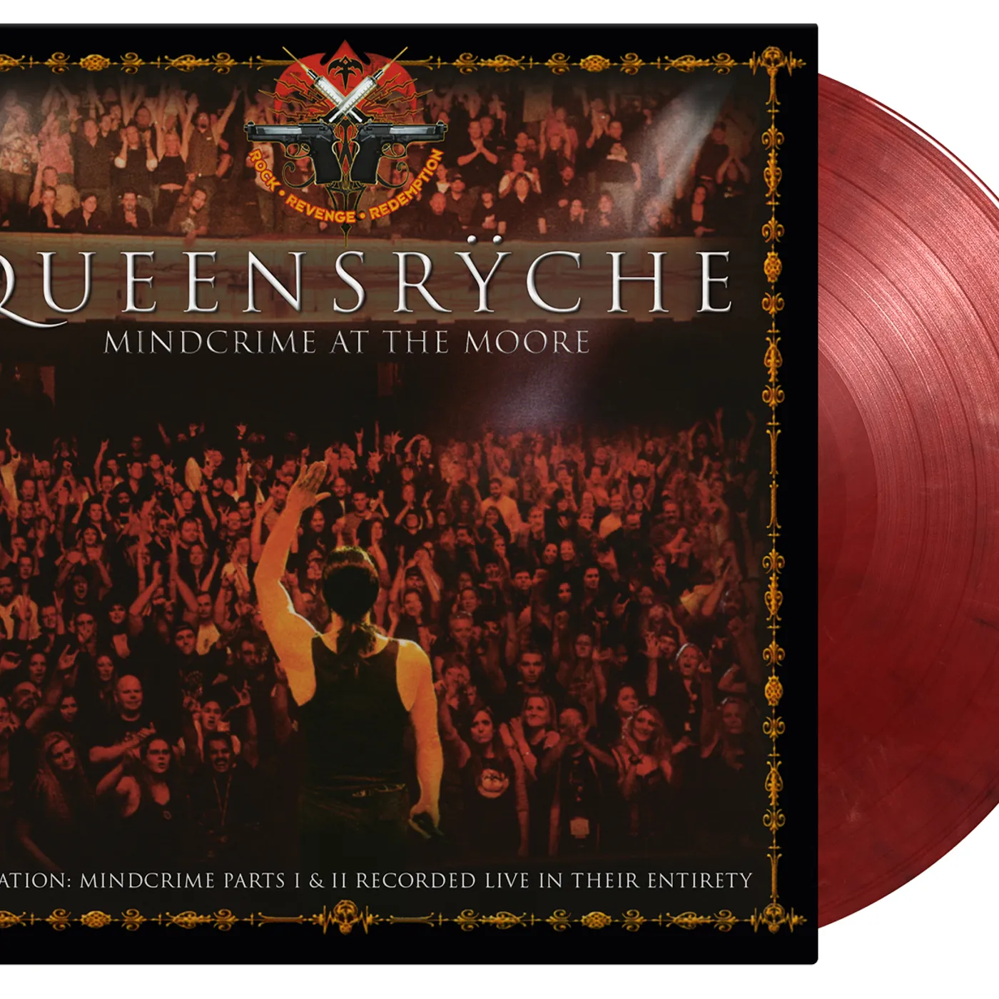 Queensrÿche Mindcrime At The Moore  Trans Red Solid Black/White Marbled Numbered Vinyl Record