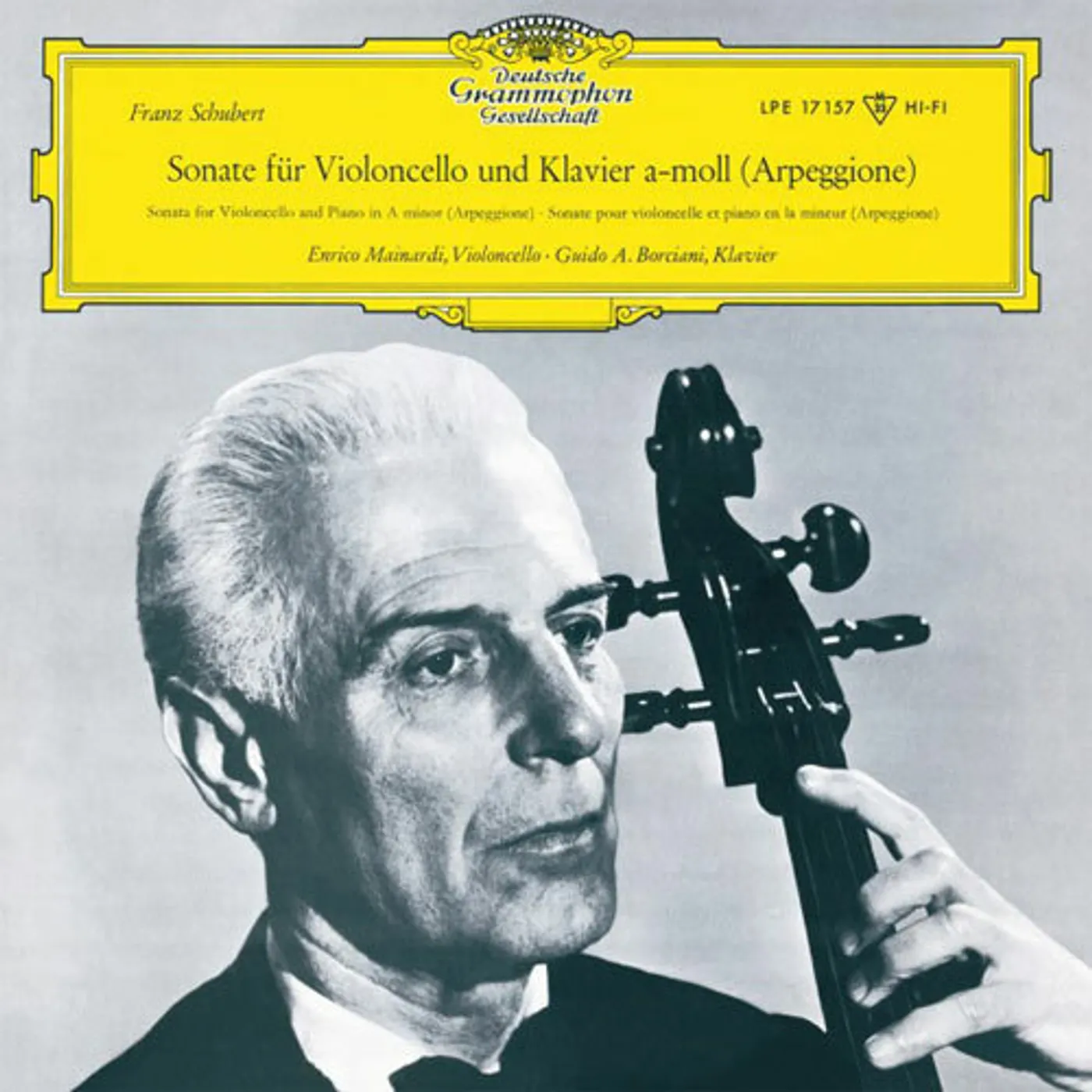 Enrico Mainardi Schubert: Arpeggione Sonata In A Minor Vinyl Record