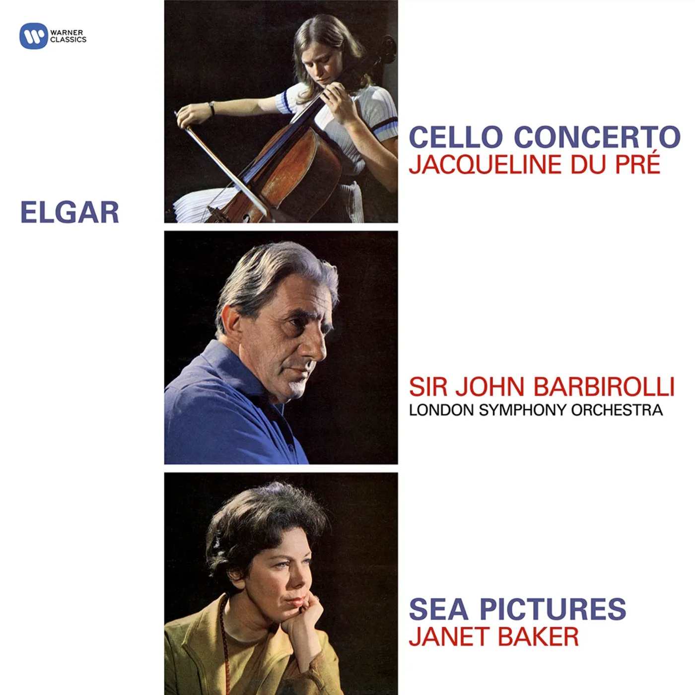 Jacqueline du Pré ELGAR: CELLO CONCERTO, SEA PICTURES Vinyl Record