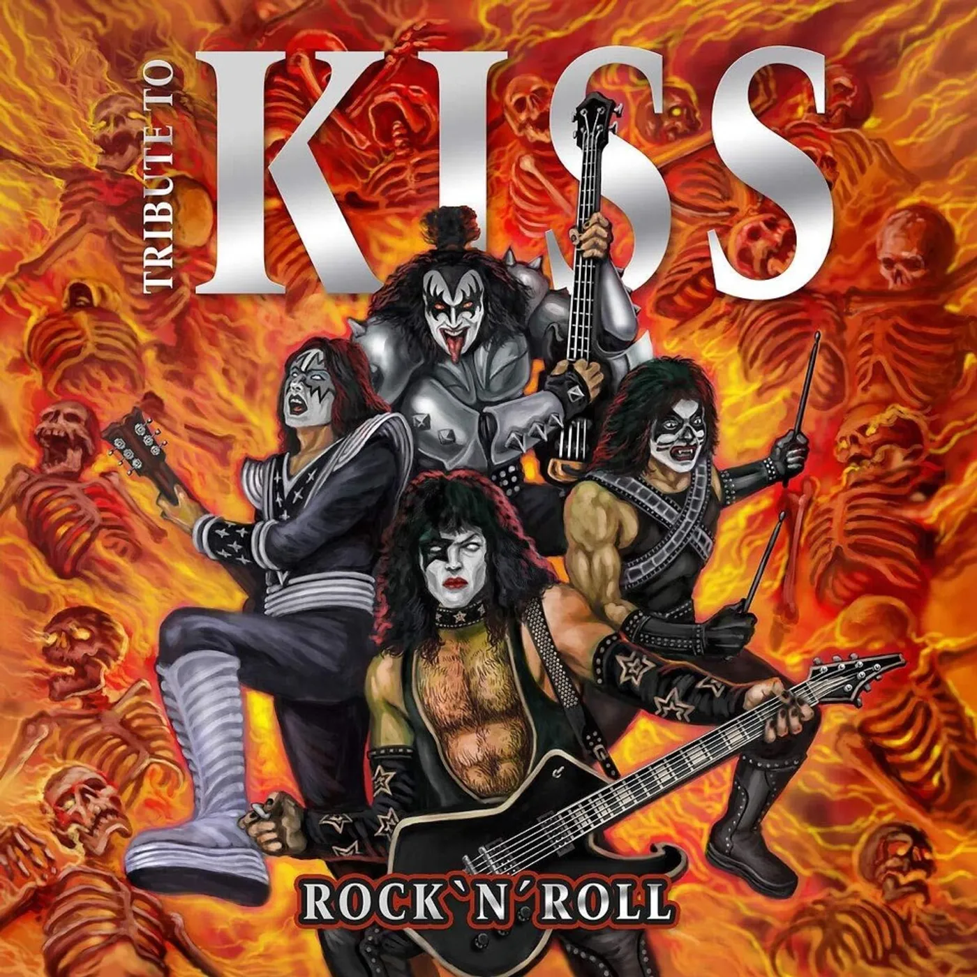 Various Artists Rock & Roll Tribute To Kiss (Red LP) Vinyl Record