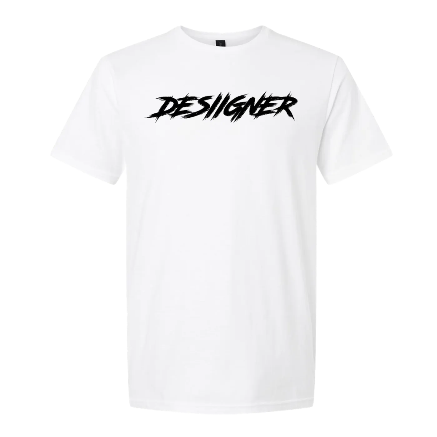 DESIIGNER BLACK INK ON WHITE TEE