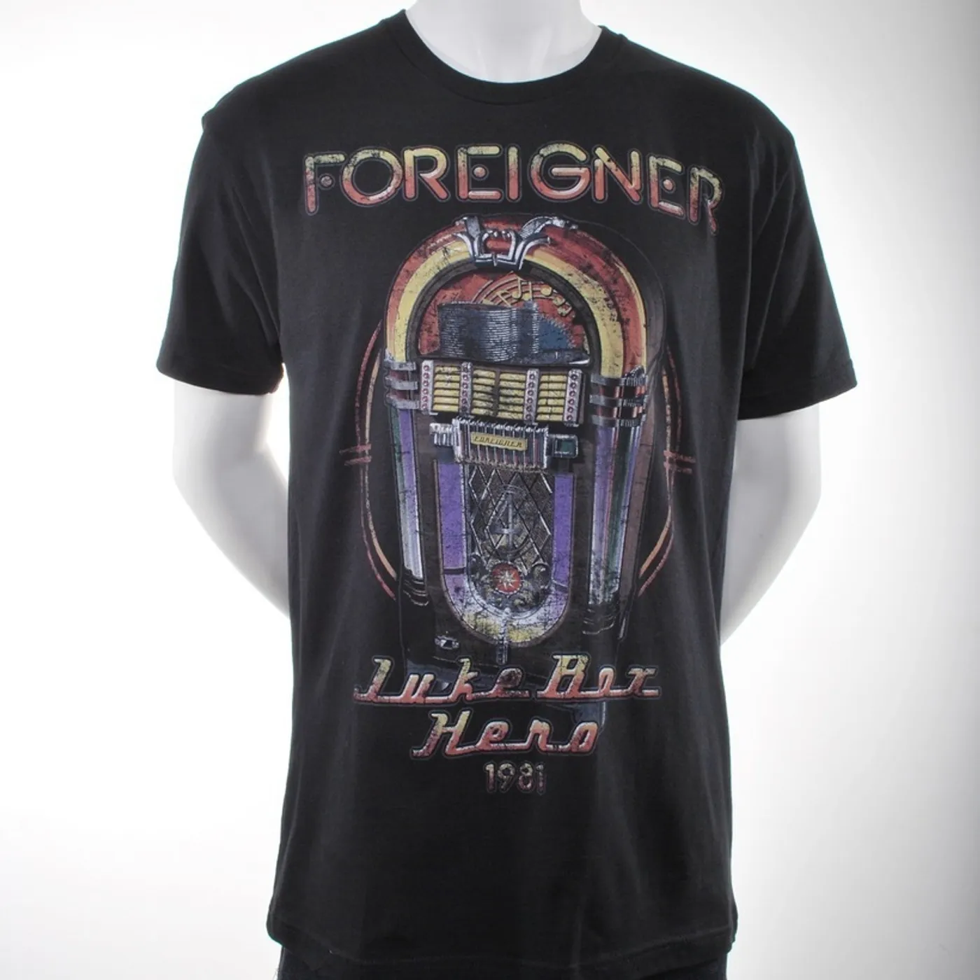 Foreigner Jukebox Hero Song List Tour T-Shirt