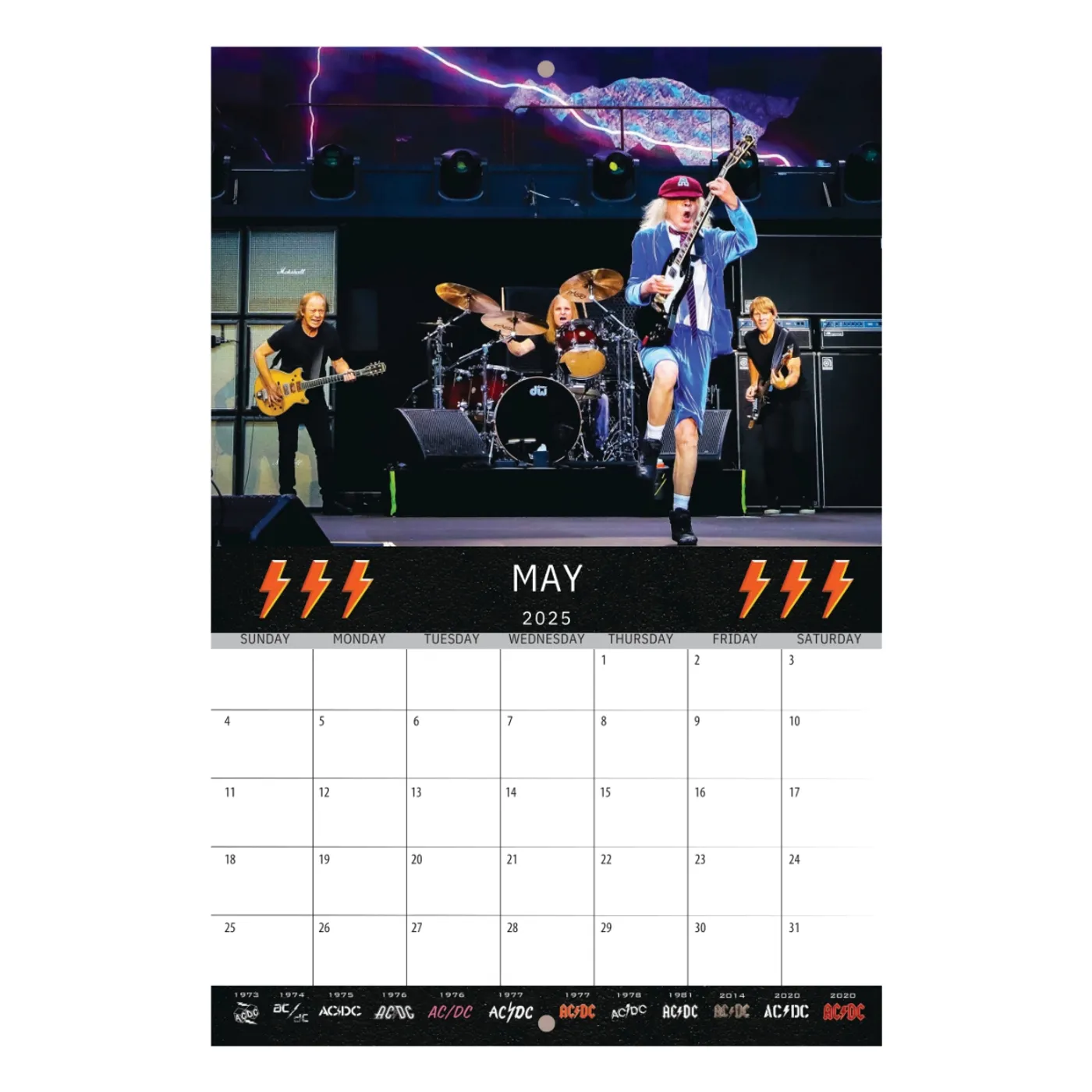 AC/DC 2025 Calendar