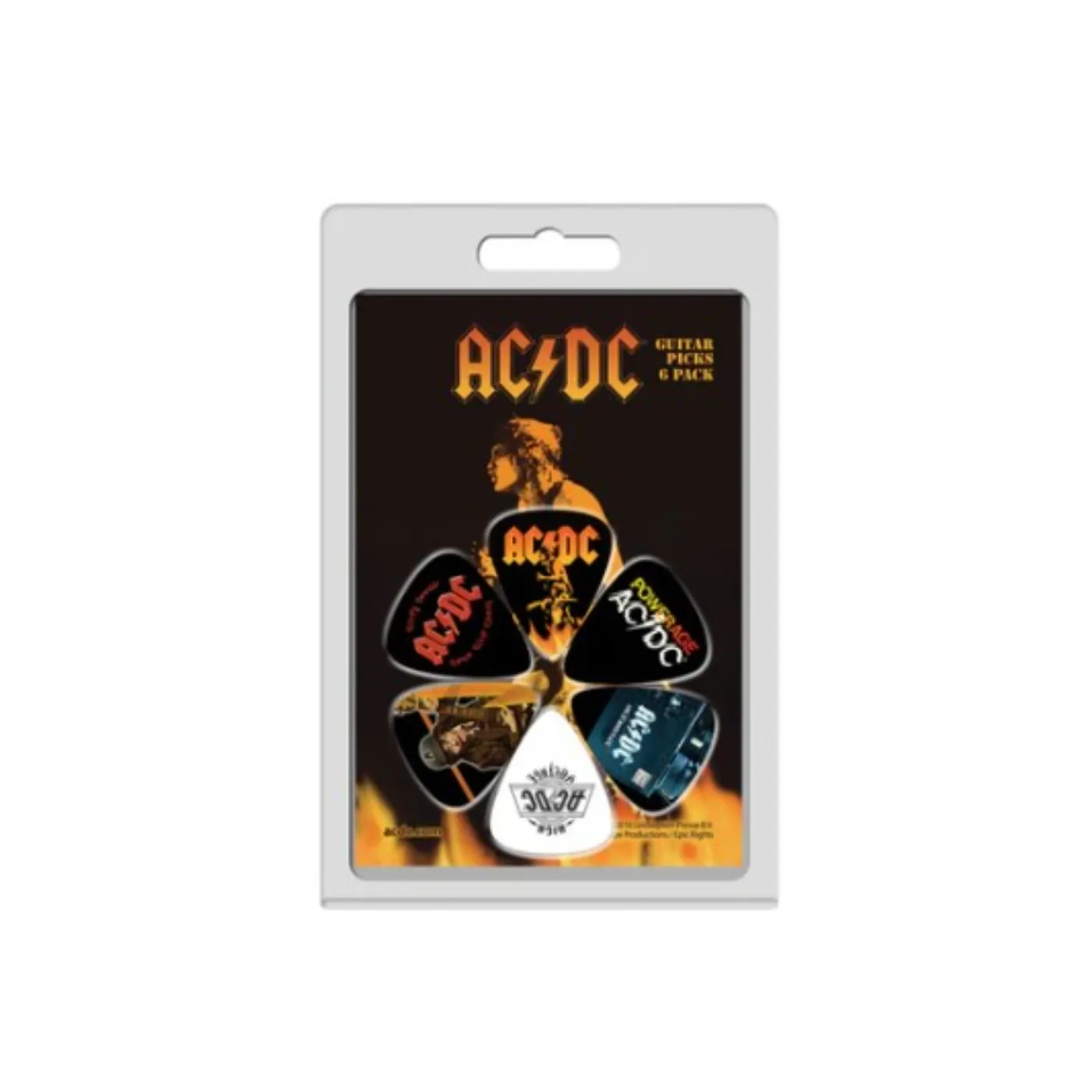 AC/DC 6 Pack Logos Guitar Picks