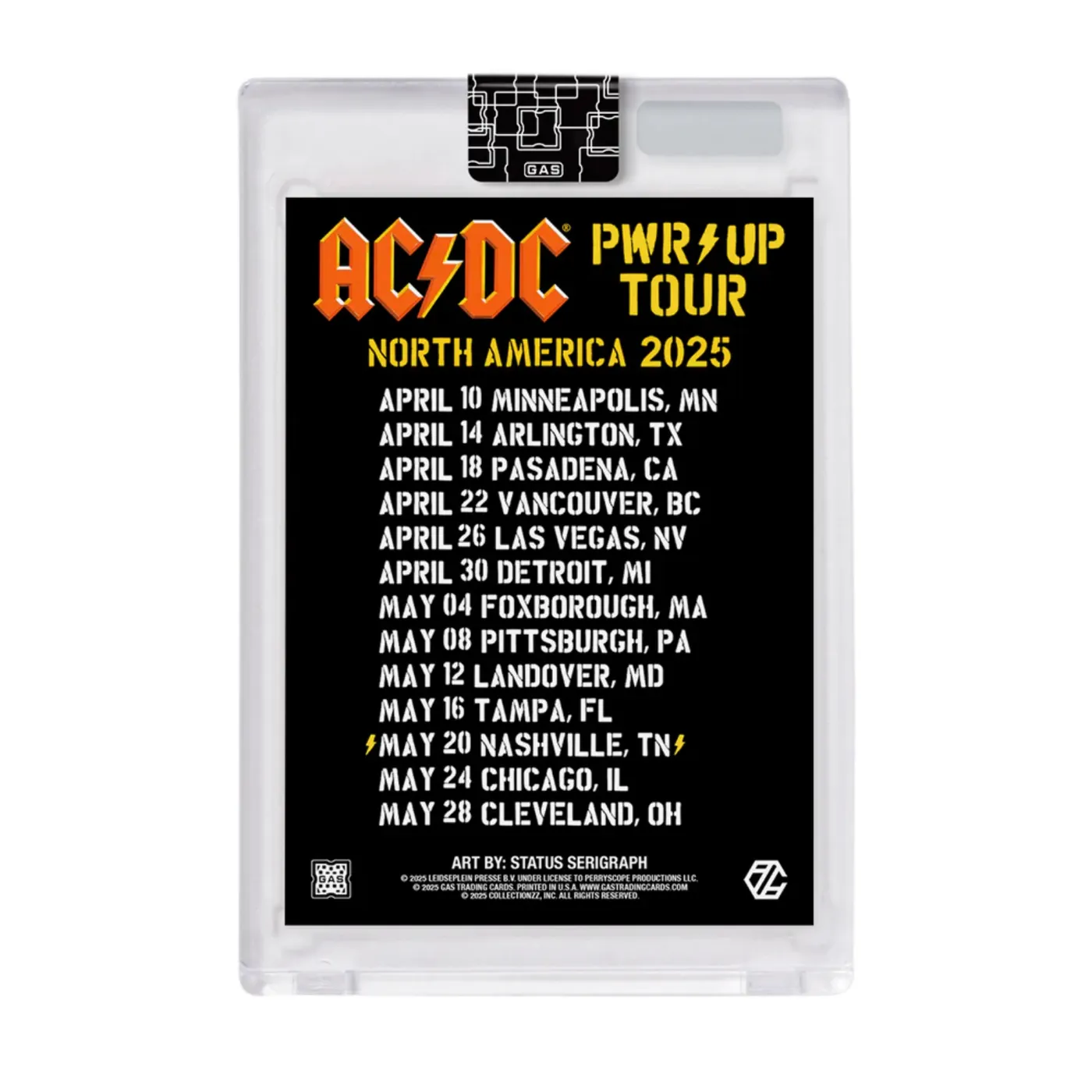 AC/DC Nashville May 20, 2025 Trading Card